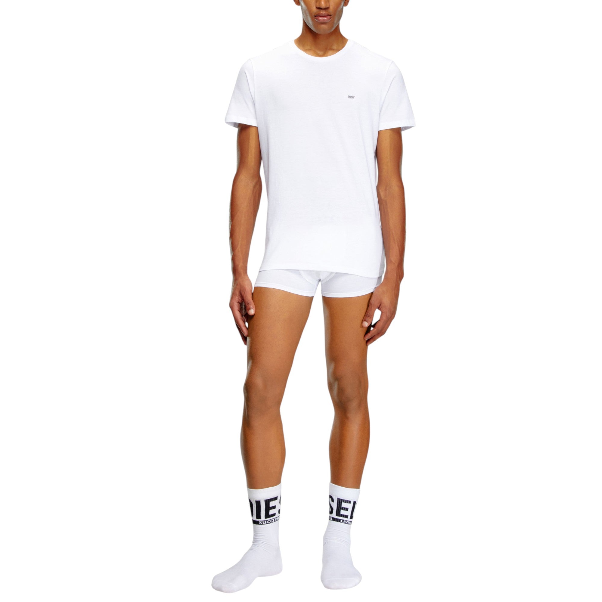 Diesel Mens T Shirts Jakethreepack Regular Fit 3x Pack Crew Cotton Gym Basic Tee