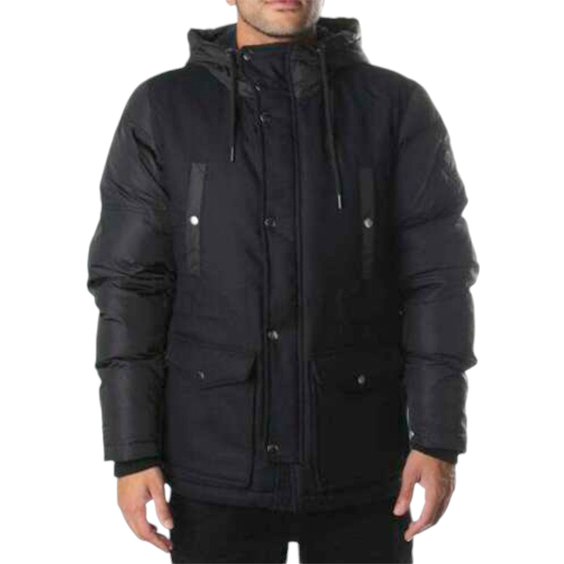 DIESEL W-UNRESTY Mens Jacket Quilted Hooded Winter Outwear Coat