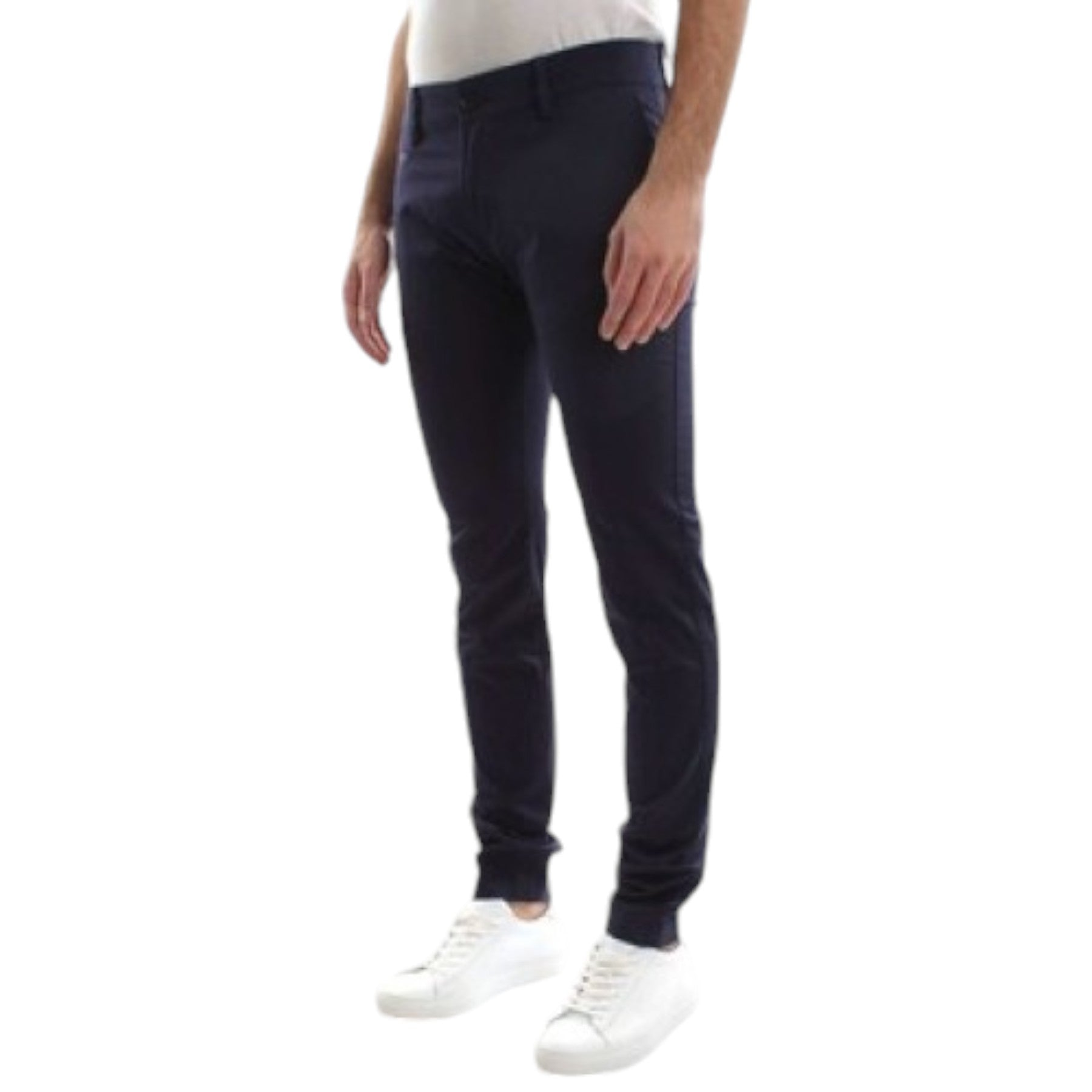 DIESEL CHI SHAPED 0CARP Mens Chino Trousers Stretch Cotton Casual Black Pants