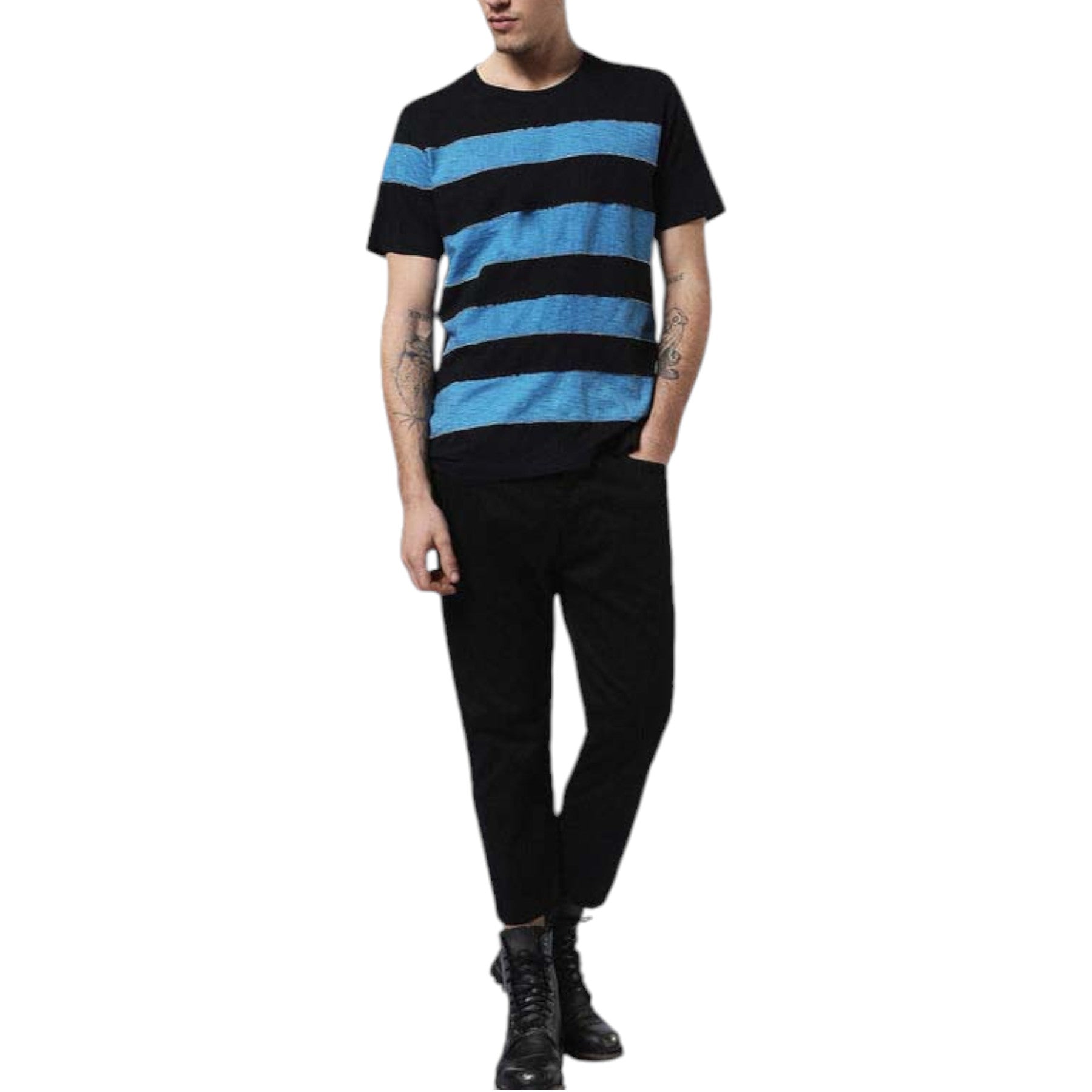 DIESEL T EWELL Mens T Shirt Regular Fit Crew Neck Short Sleeve Casual Summer Tee
