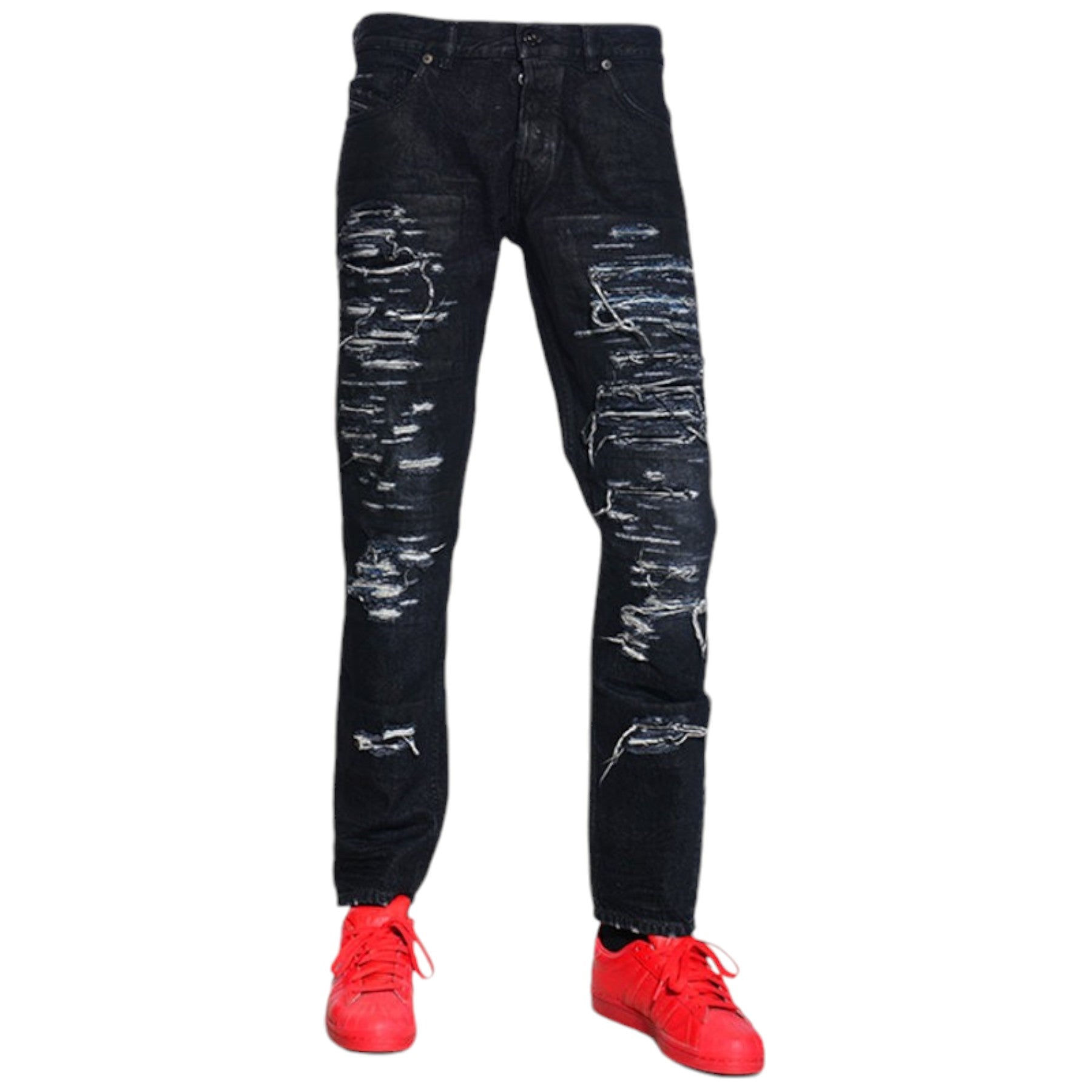 DIESEL BLACK GOLD TYPE 2813 BG8Y0 Mens Denim Jeans Slim Trouser Pant Black Italy