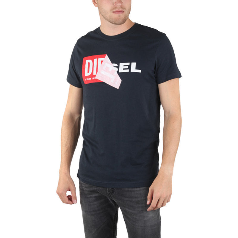 DIESEL T DIEGO QA Mens T Shirt Short Sleeve Crew Neck Slim Fit Casual Cotton Tee