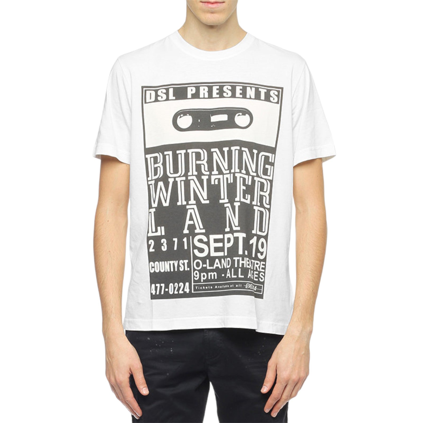 DIESEL T JOE QJ Mens T Shirts Short Sleeve Crew Neck Summer Regular Cotton Tee