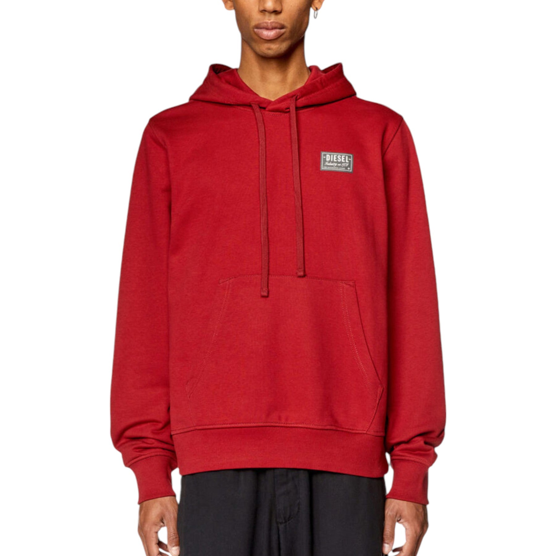 Diesel S-Ginn-SP 0HAYT Mens Pullover Hoodies Drop Shoulder Oversized Sweatshirts