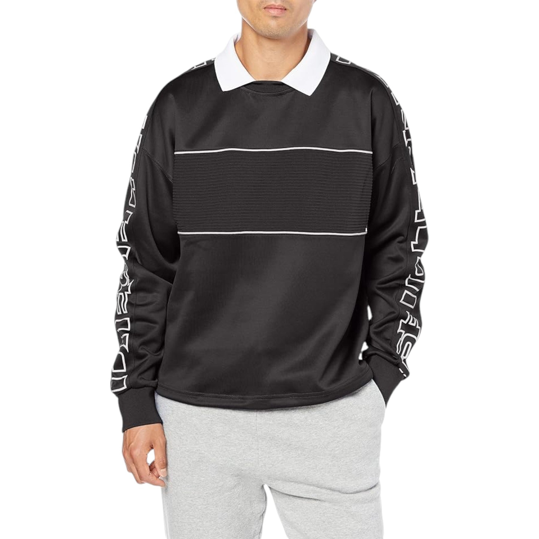 DIESEL S-ACORD 0KUTA Mens Crew Neck Sweatshirt Stretch Pullover Jumper Black S M