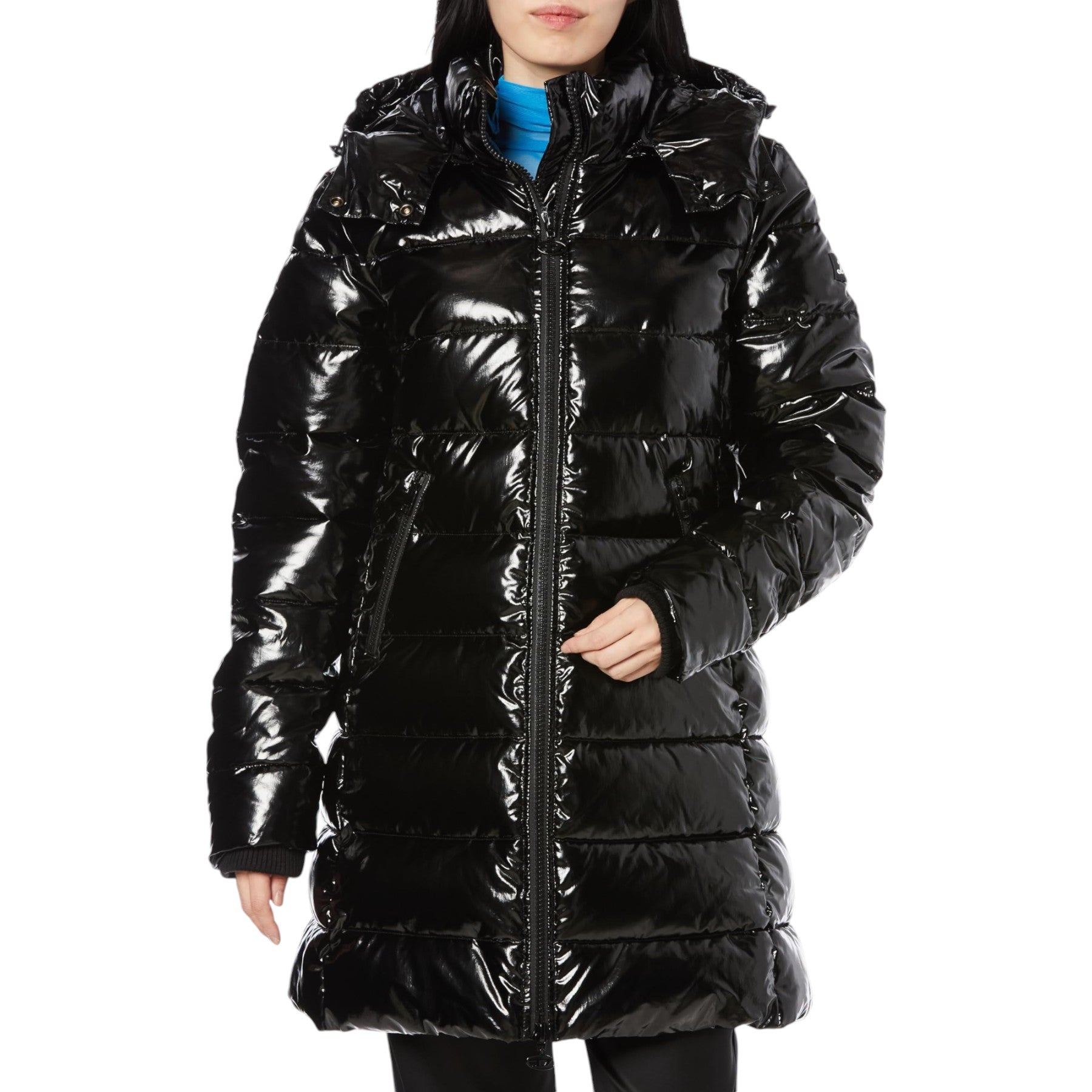 DIESEL W-PATNEW-RUSS Womens Puffer Jacket Casual Winter Ladies Parka Long Coat