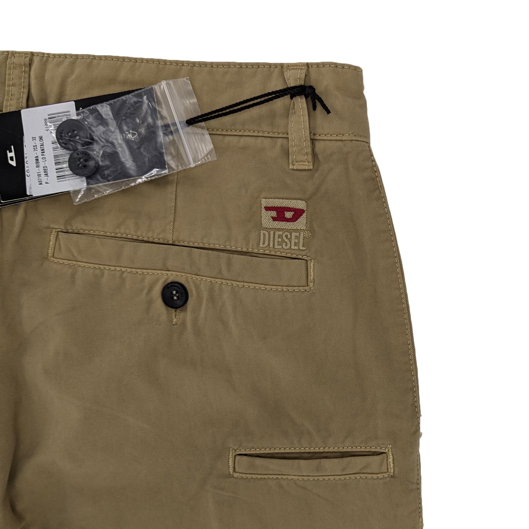 DIESEL P-JARED A07101 Mens Chino Trousers Regular Fit Casual Cotton Work Pants