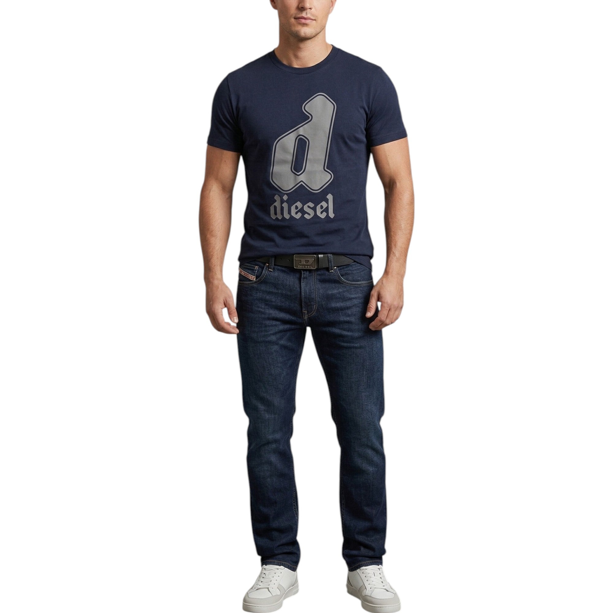 Diesel Mens T Shirts T-Diegor-K59 Graphic Logo Print Crew Neck Summer Cotton Tee