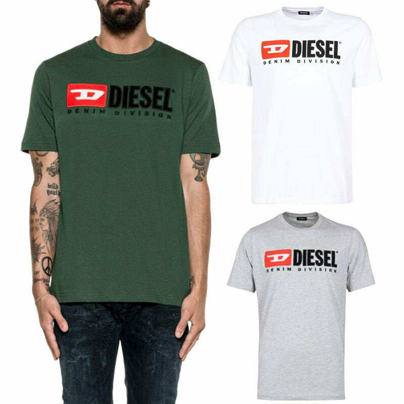 DIESEL T JUST DIVISION Mens T Shirt Short Sleeve Crew Neck Casual Cotton Tee