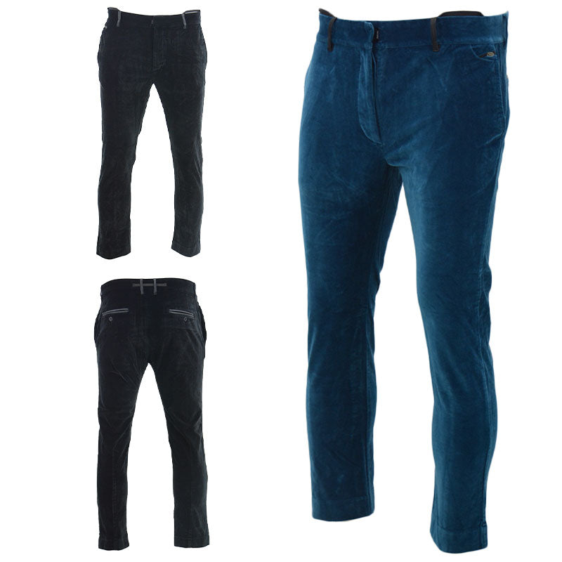 DIESEL 0CABT Mens Chino Trousers Casual Slim Fit Stretch Velvet Bottom Work Pant