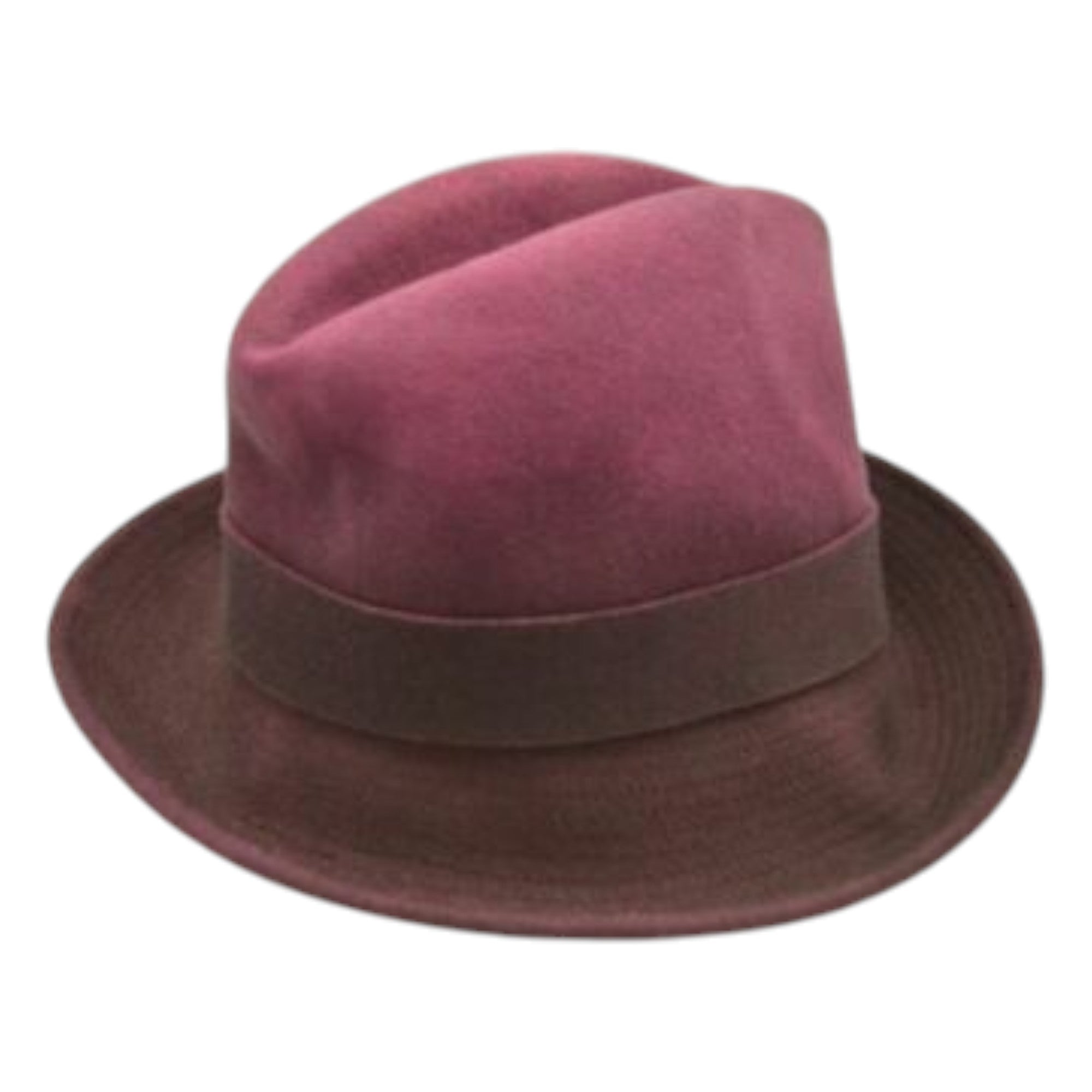 DIESEL Womens Hats CUINN CAPPELLO Stingy Brim Fedora Maroon Holiday Hat Lady