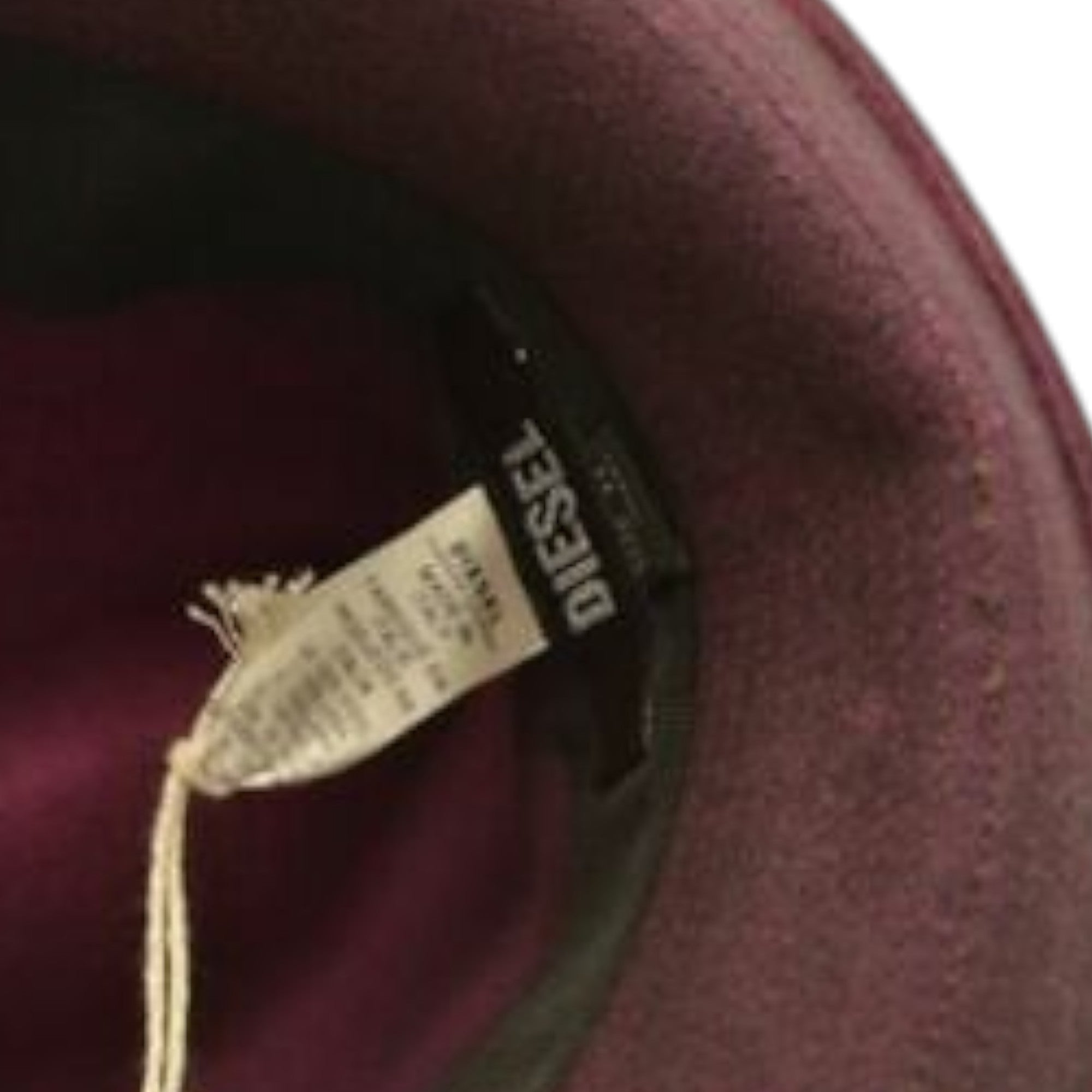 DIESEL Womens Hats CUINN CAPPELLO Stingy Brim Fedora Maroon Holiday Hat Lady