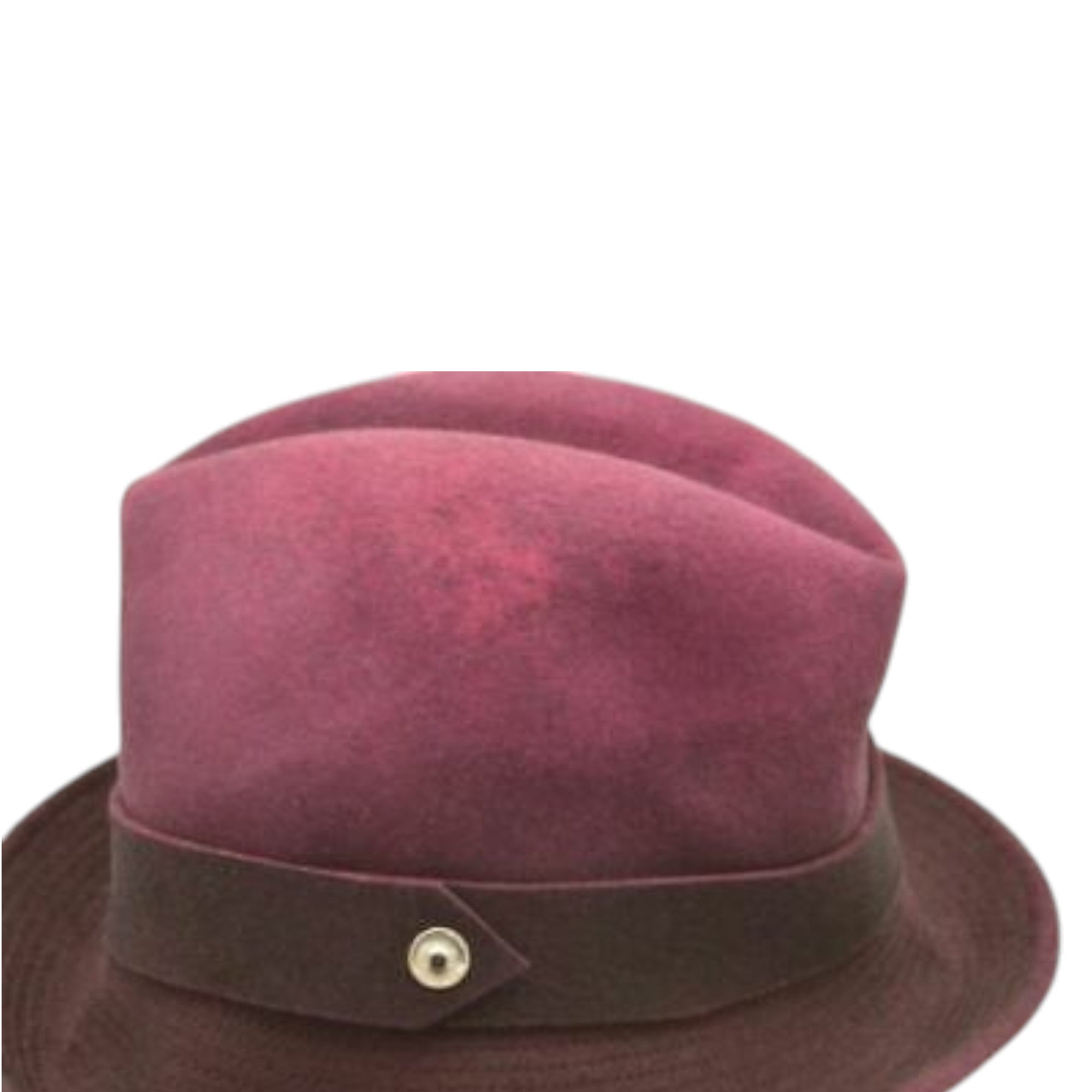 DIESEL Womens Hats CUINN CAPPELLO Stingy Brim Fedora Maroon Holiday Hat Lady