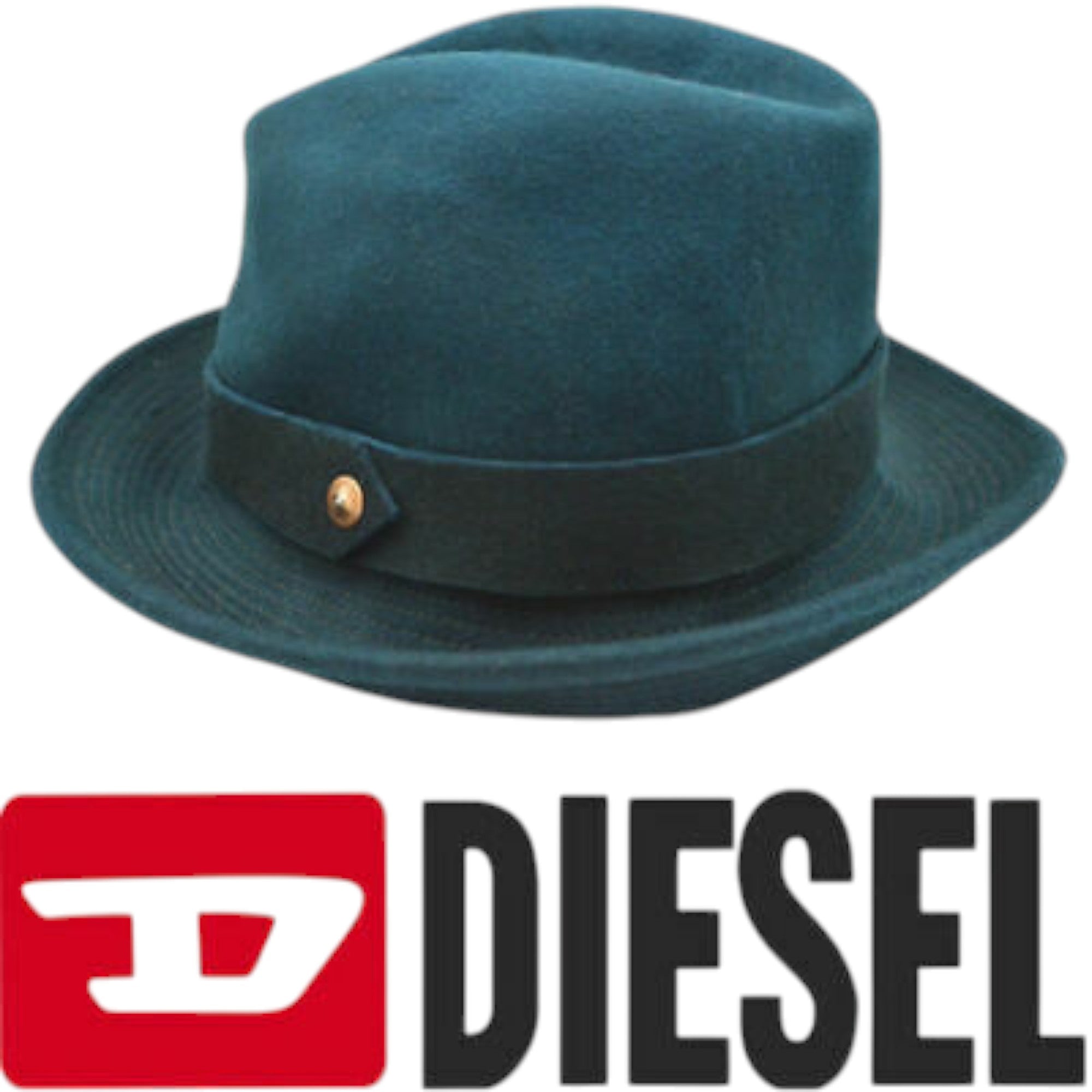 DIESEL Womens Hats CUINN CAPPELLO 00S8YA Stingy Brim Fedora Maroon Lady New Hat