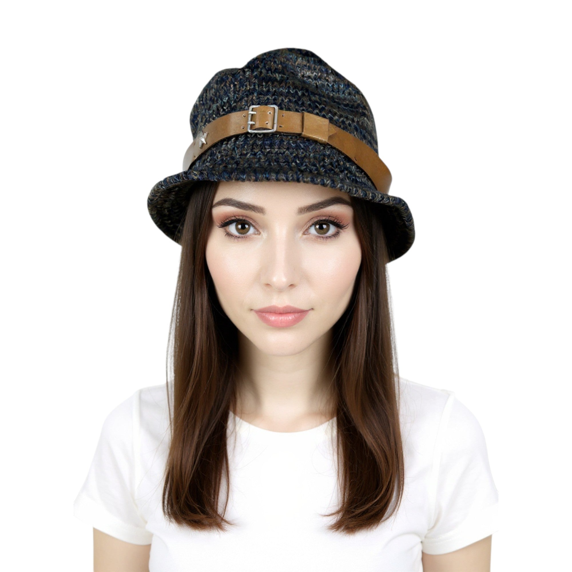 DIESEL Womens Hat CORCIET CAPPELLO Cloche Hats Ladies Fedora Khaki Wool Cap
