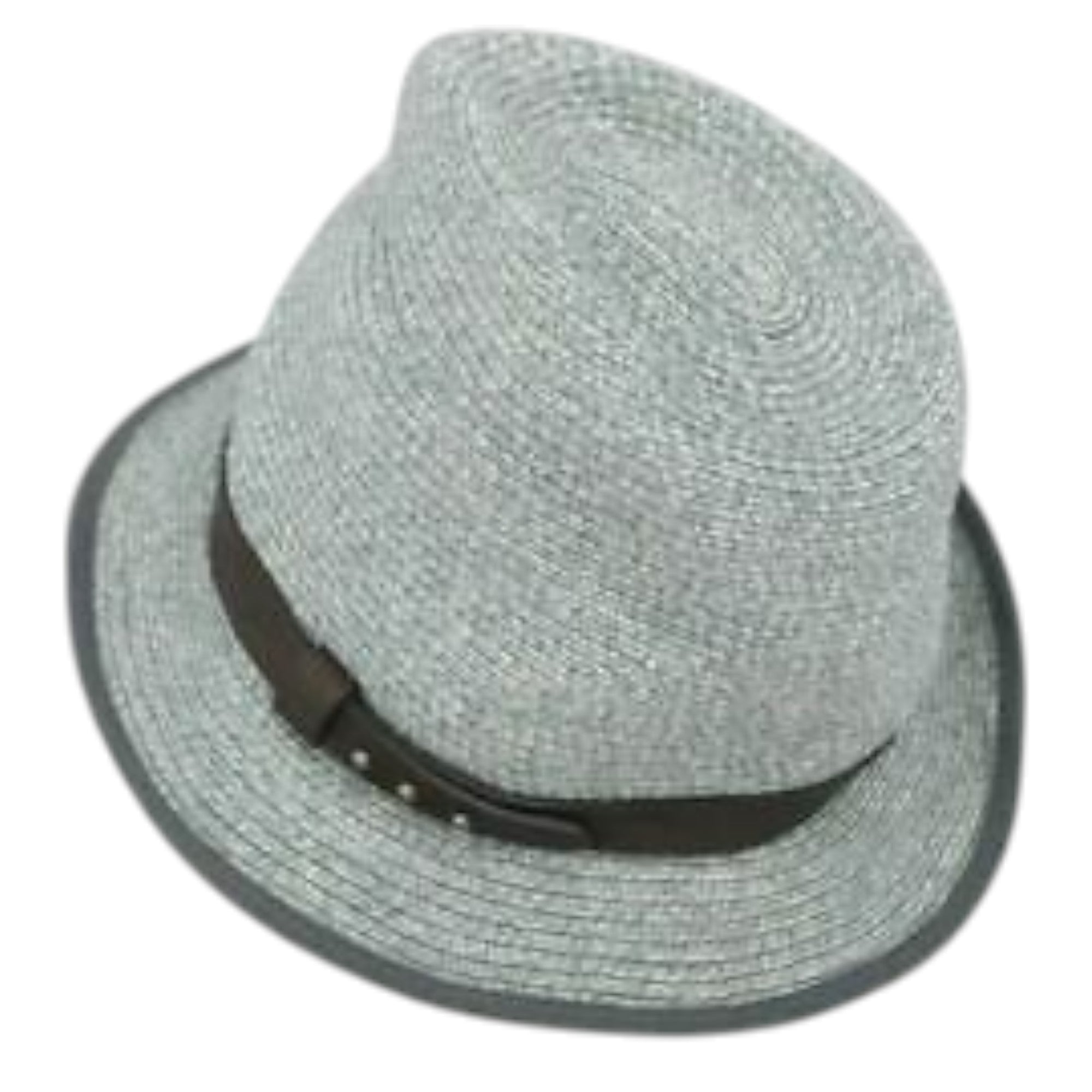 DIESEL Womens Hats Fedora Leather Application Black Gold Cloche Hat Ladies Cap