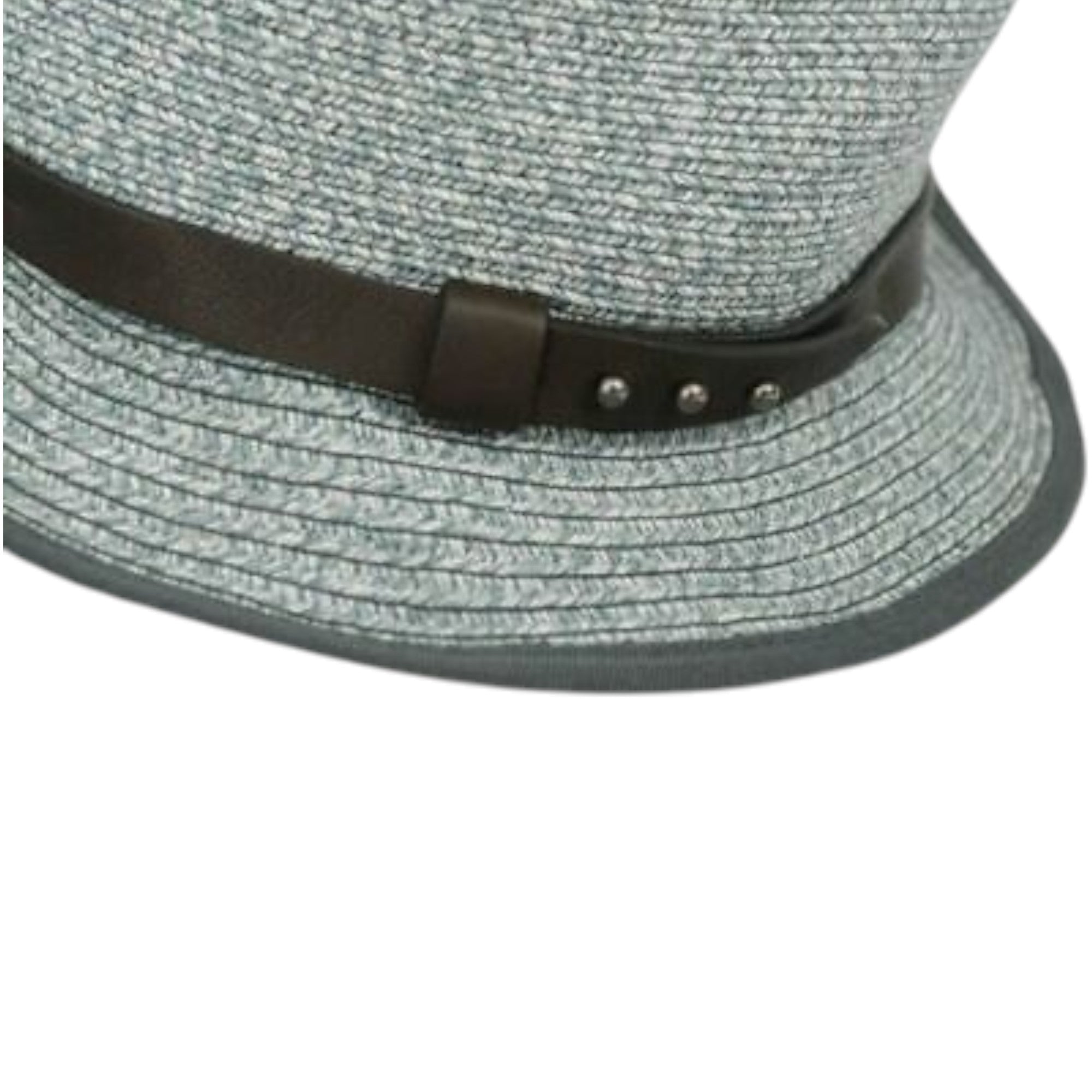 DIESEL Womens Hats Fedora Leather Application Black Gold Cloche Hat Ladies Cap