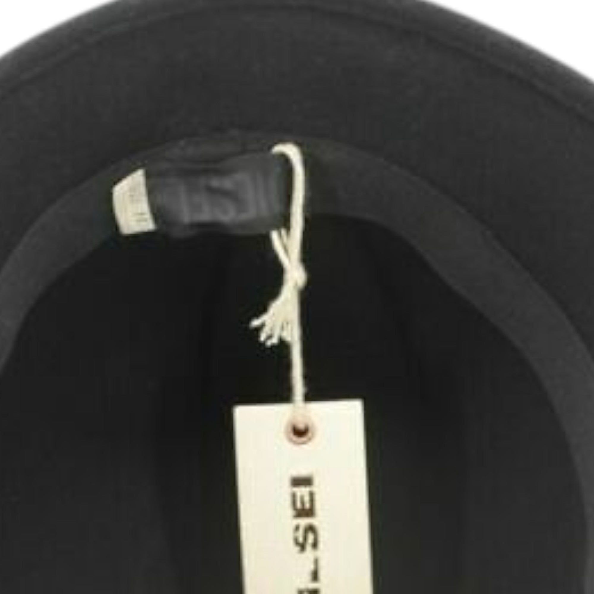 DIESEL Womens Hats CARTIN CAPPELLO Cloche Style Fedora Summer Hat Black Wool