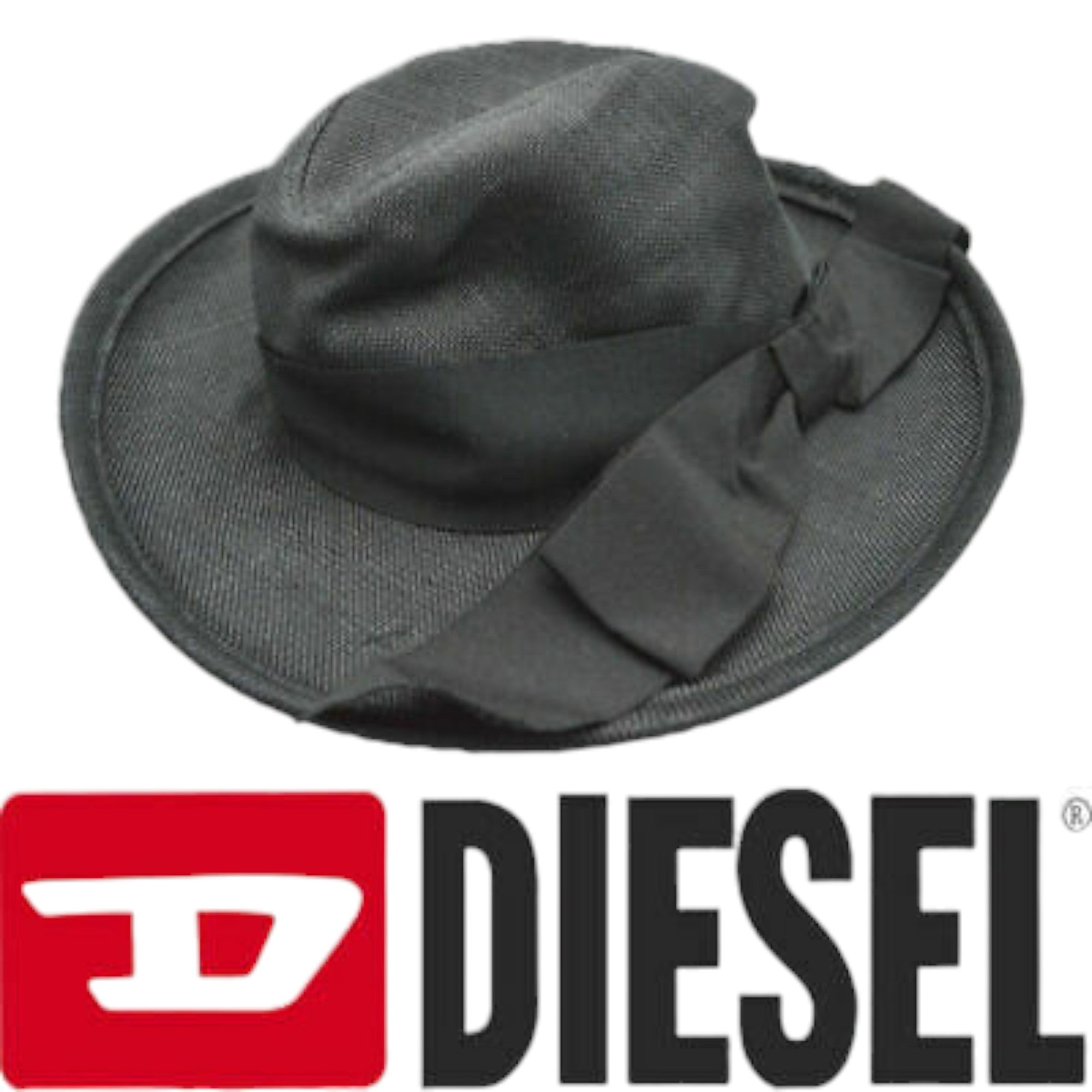 DIESEL Womens Hats COWBOW CAPELLO Ladies Fedora Wide Brim Summer Beachwear Hat