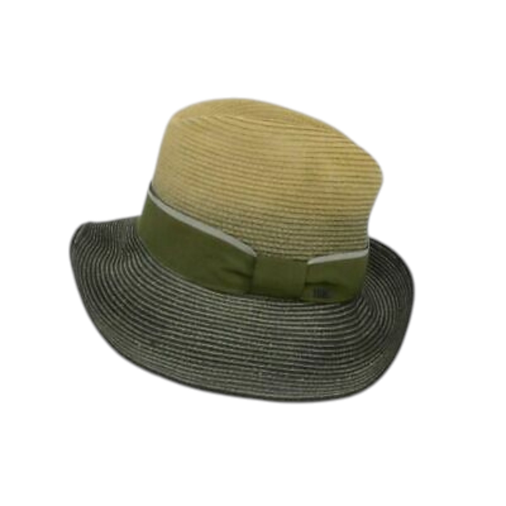 DIESEL Womens Hats CRINDA SOMBRERO Western Cowboy Summer Fedora Yellow and Green