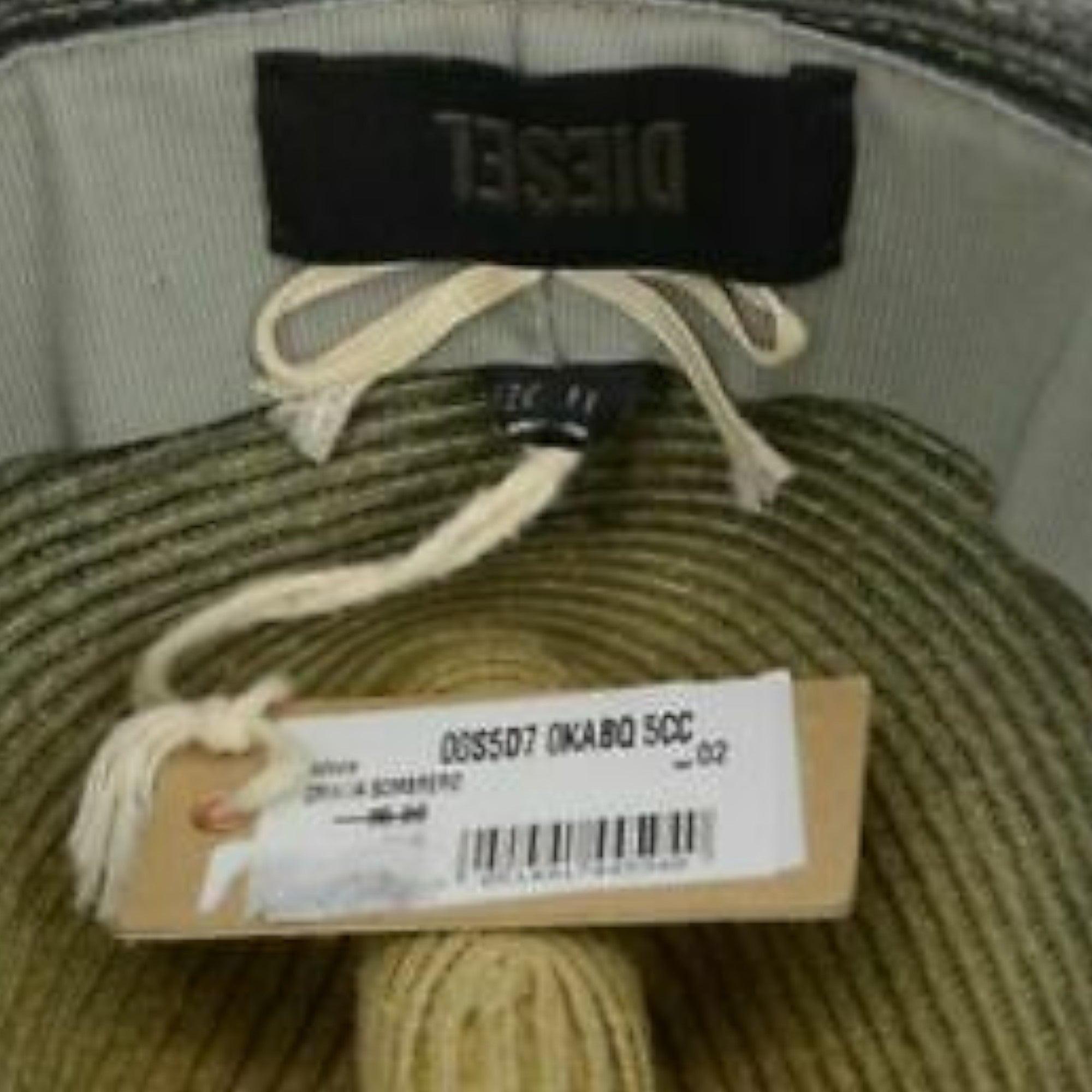 DIESEL Womens Hats CRINDA SOMBRERO Western Cowboy Summer Fedora Yellow and Green