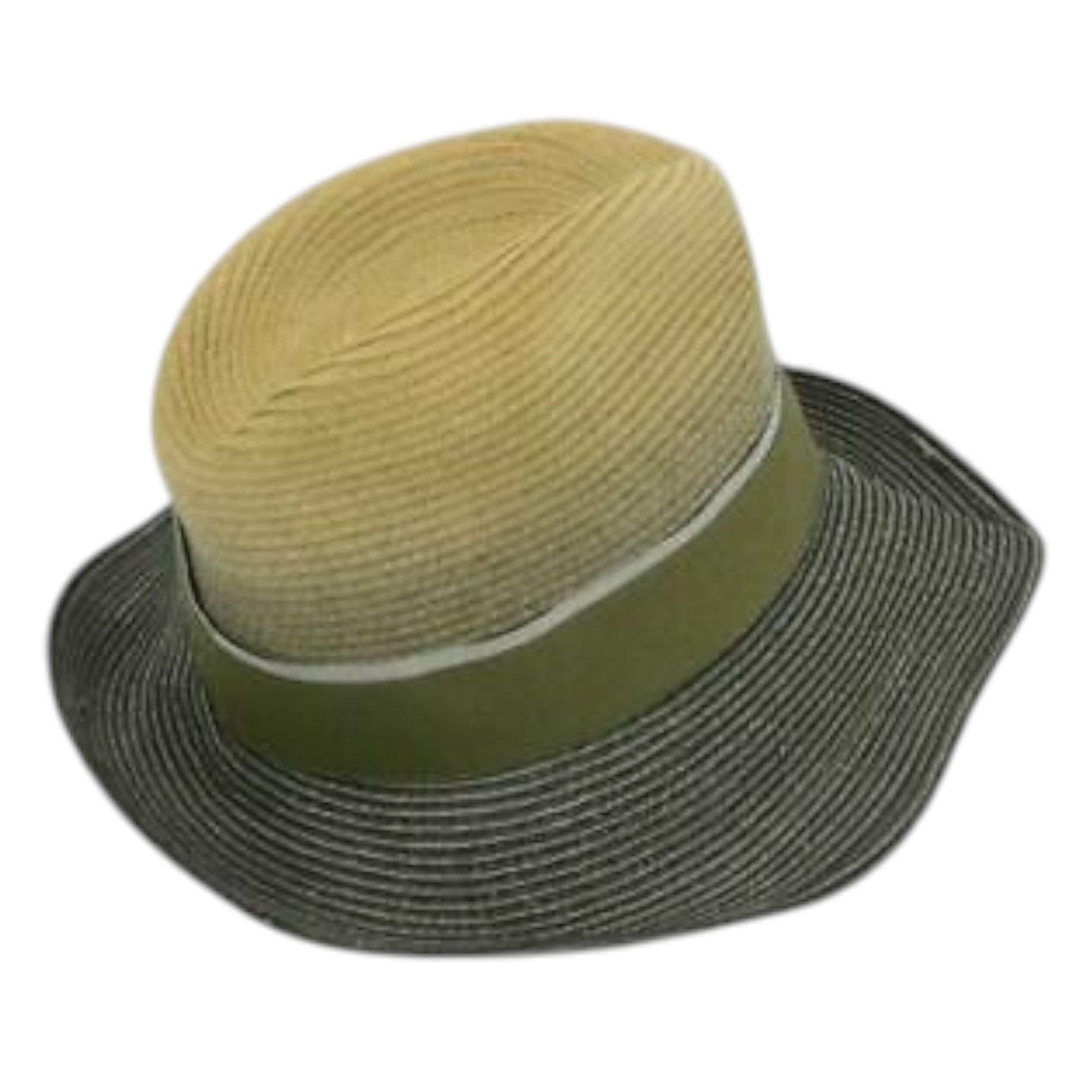 DIESEL Womens Hats CRINDA SOMBRERO Western Cowboy Summer Fedora Yellow and Green