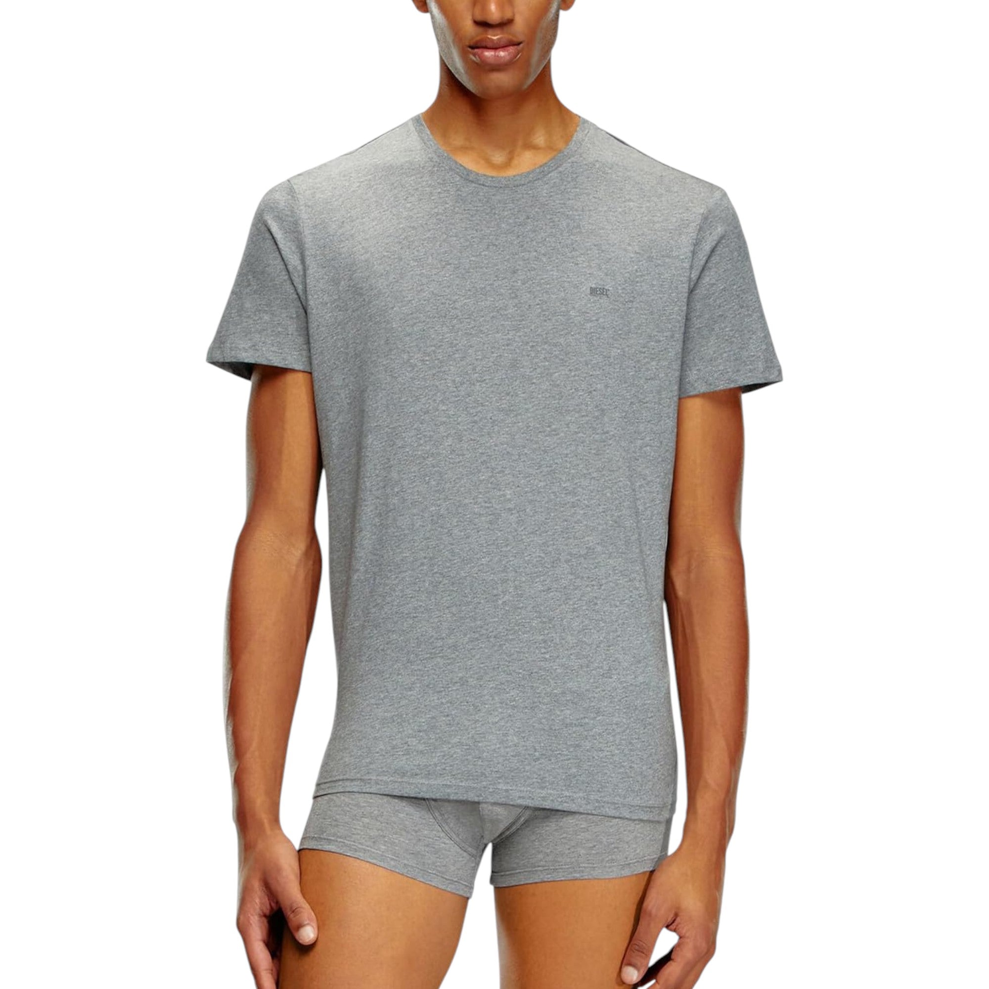 Diesel Jakethreepack Mens T Shirts Regular Fit 3x Pack Crew Cotton Gym Basic Tee