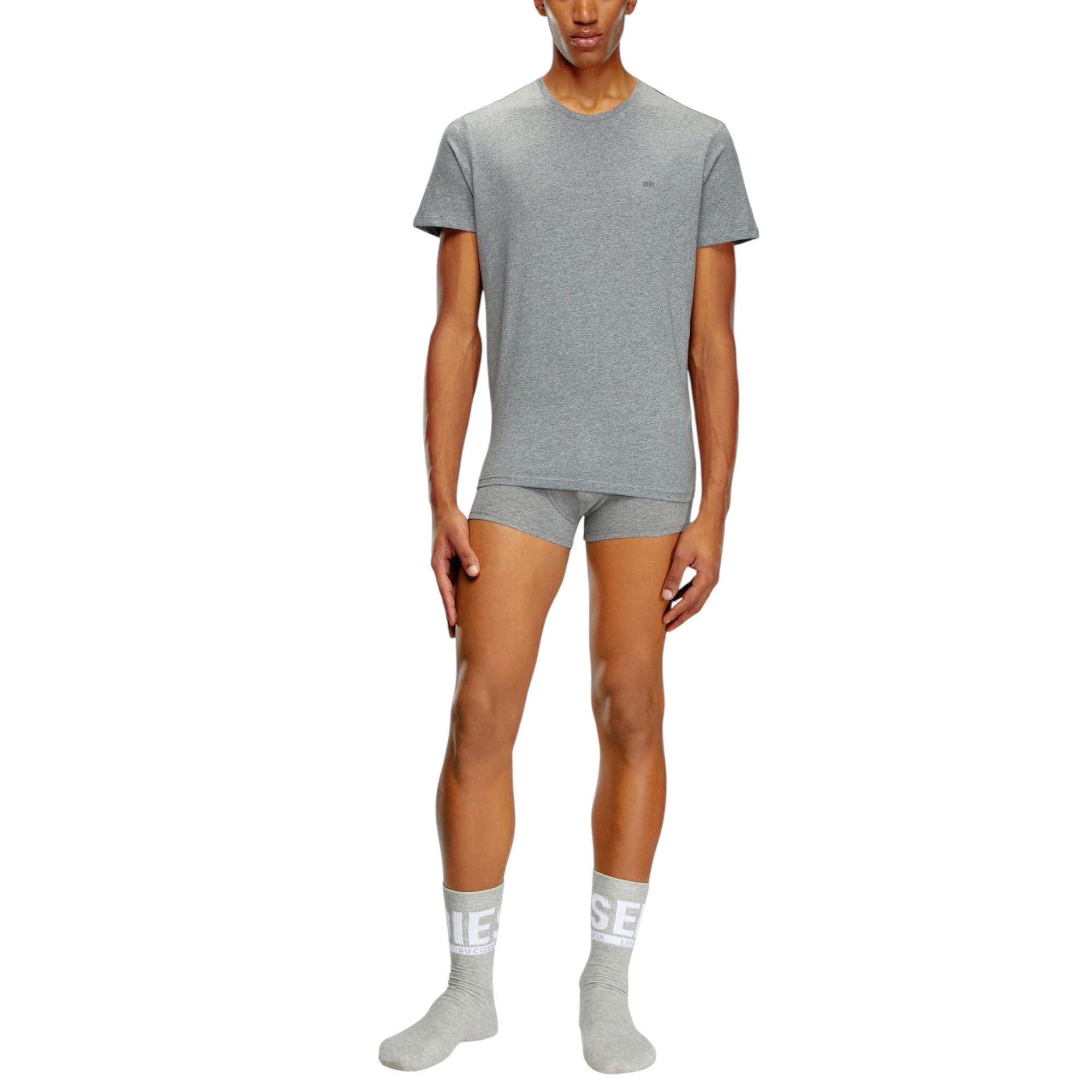 Diesel Jakethreepack Mens T Shirts Regular Fit 3x Pack Crew Cotton Gym Basic Tee