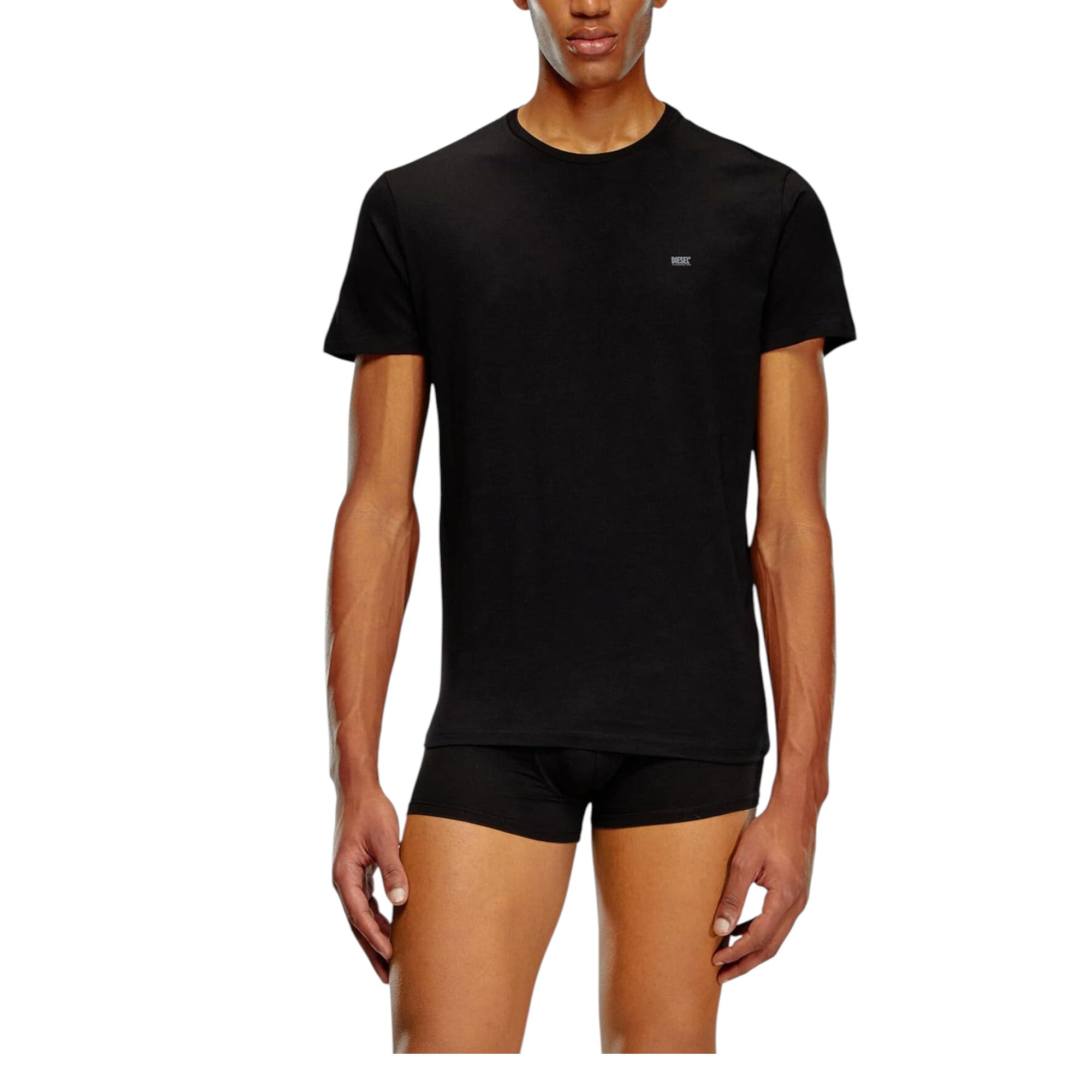 Diesel Jakethreepack Mens T Shirts Regular Fit 3x Pack Crew Cotton Gym Basic Tee