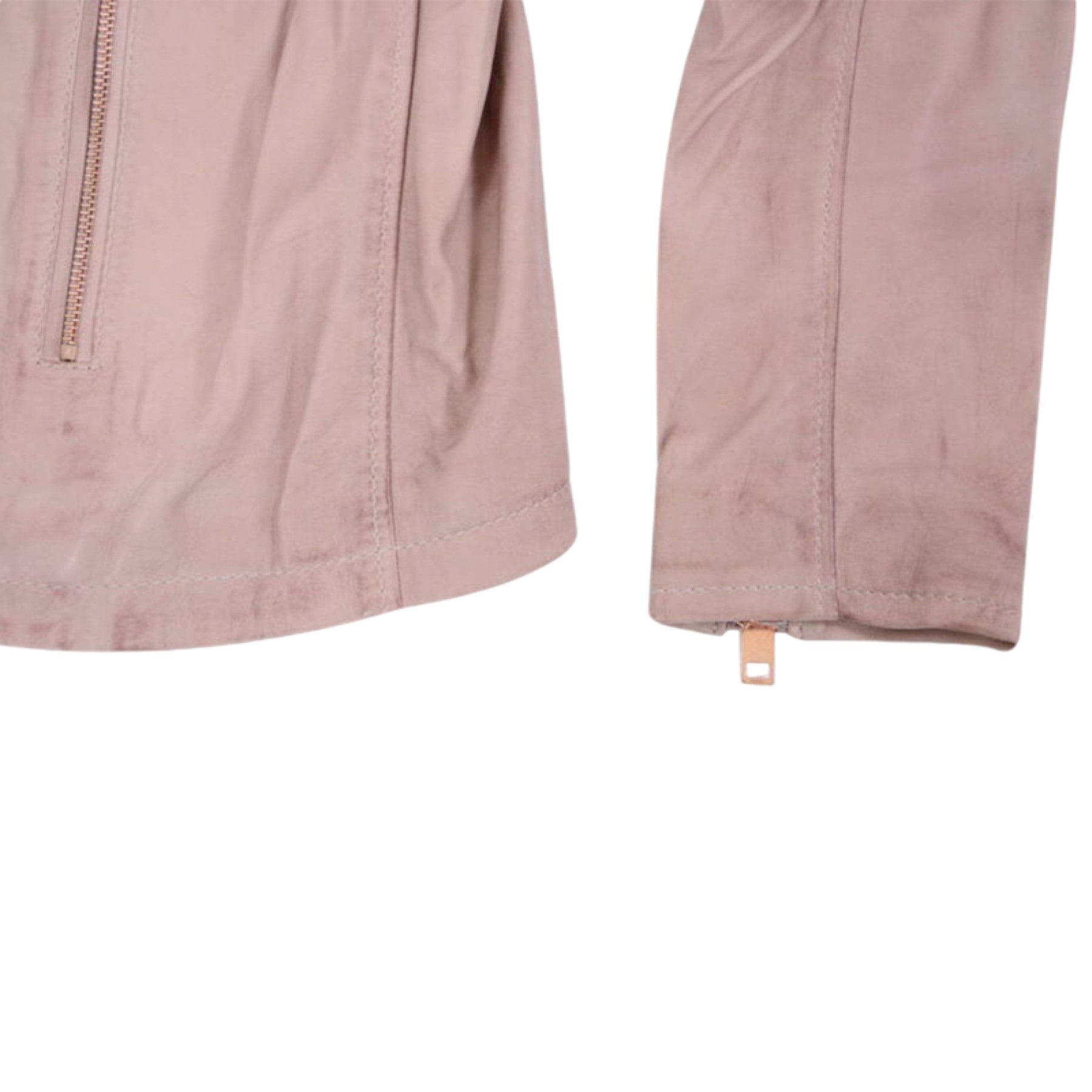 DIESEL L HEZE Womens Biker Jacket Genuine Leather Zipper Slim Fit Winter Coat