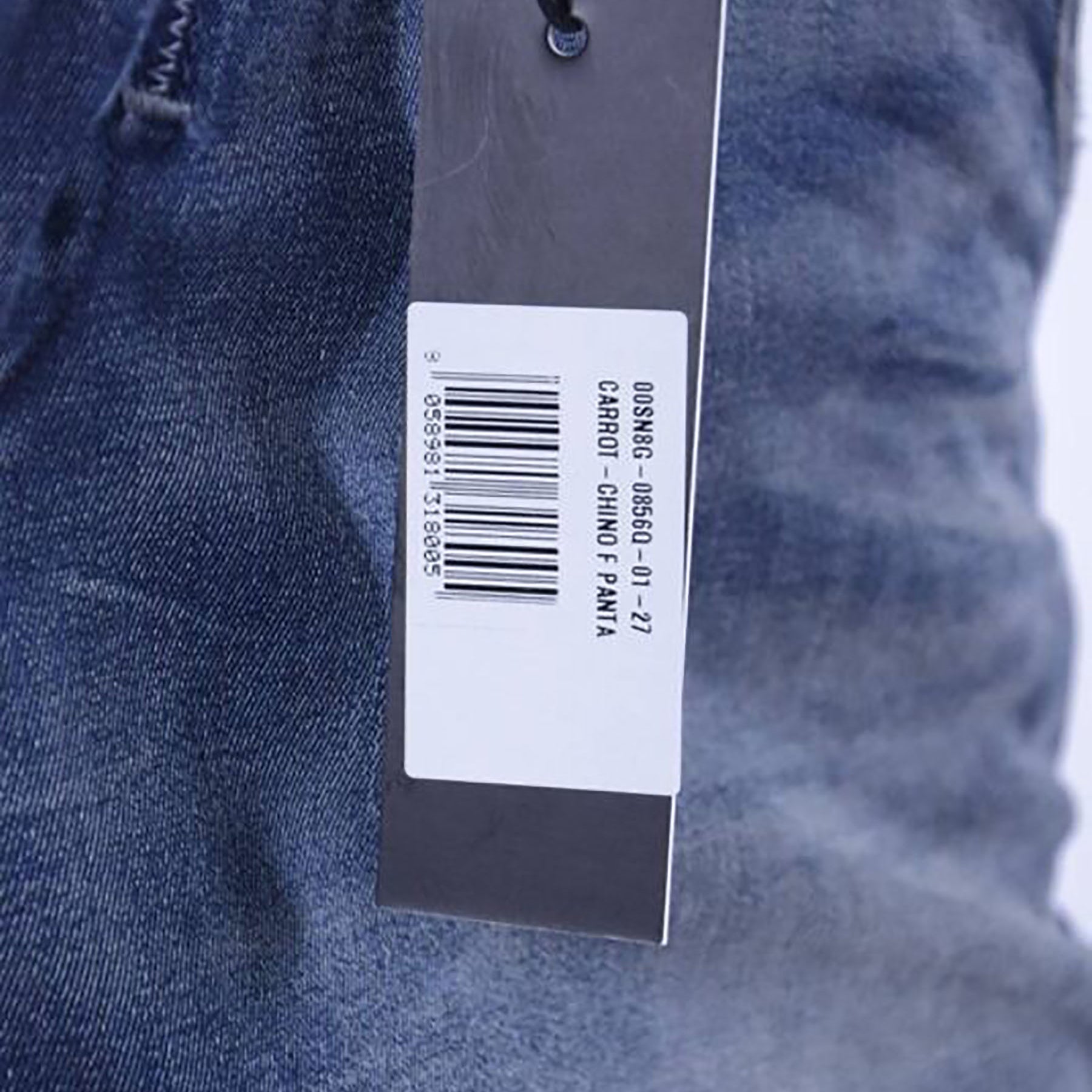 DIESEL CARROT CHINO 0856Q Mens Chino Trousers Slim Fit Carrot Casual Denim Pants