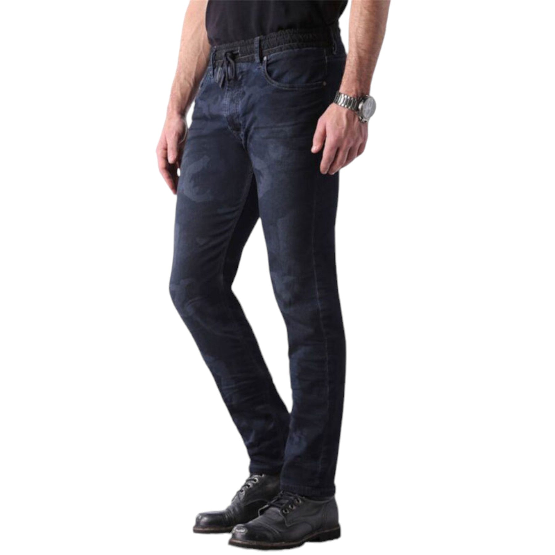 DIESEL WAYKEE NE 0673S Mens Denim Sweat Jogg Jeans Slim Fit Skinny Trouser Italy