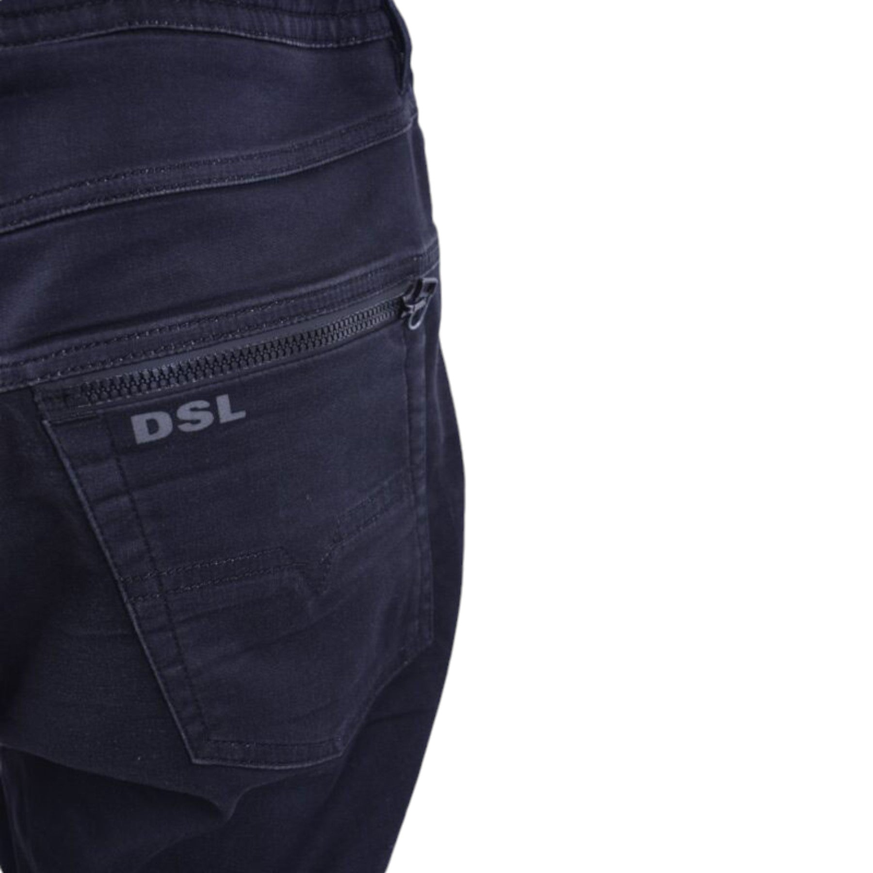 DIESEL BAKARI NE 0678E Mens Denim Jogg Jeans Slim Fit Zip Tapered Italy Black