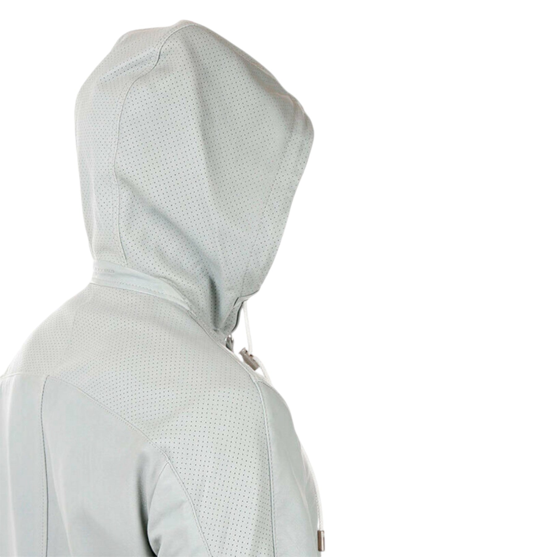 DIESEL BLACK GOLD LIDENT BGPCV Mens Jacket Size 46 Leather Hooded Winter Coat