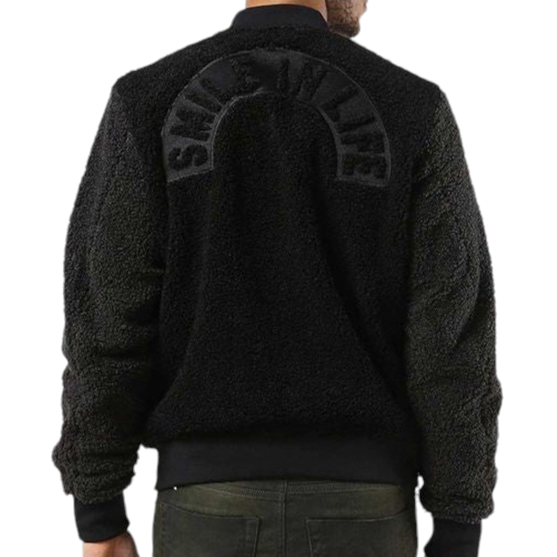 DIESEL W-BLUEFUR Mens Bomber Jacket Reversible Quilted Winter Outwear Coat