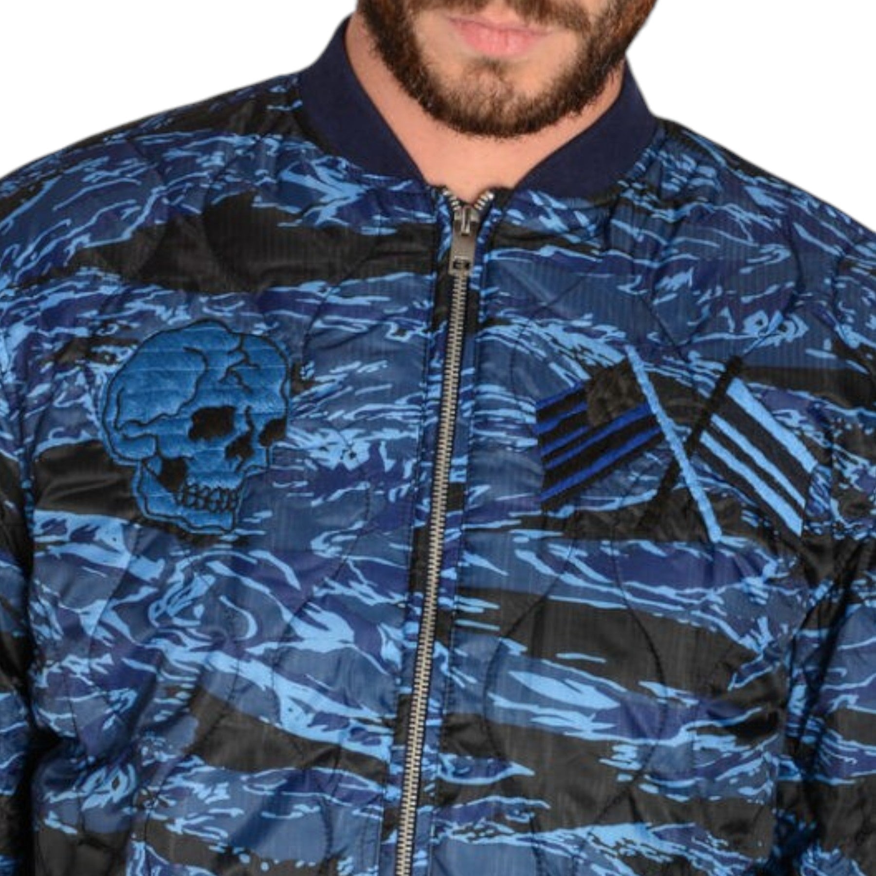 DIESEL W-CAMU Mens Bomber Jacket Quilted Winter Outwear Coat