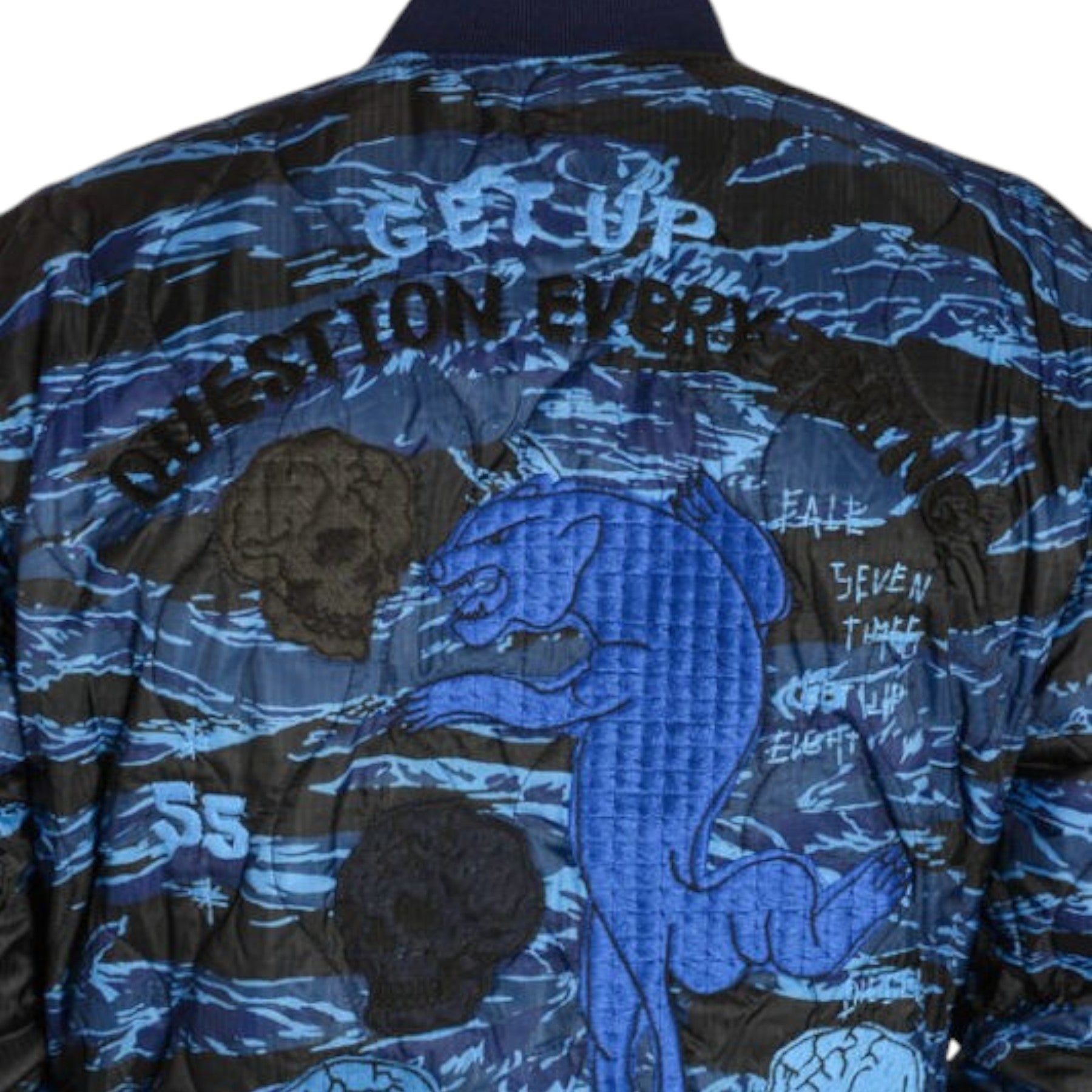 DIESEL W-CAMU Mens Bomber Jacket Quilted Winter Outwear Coat