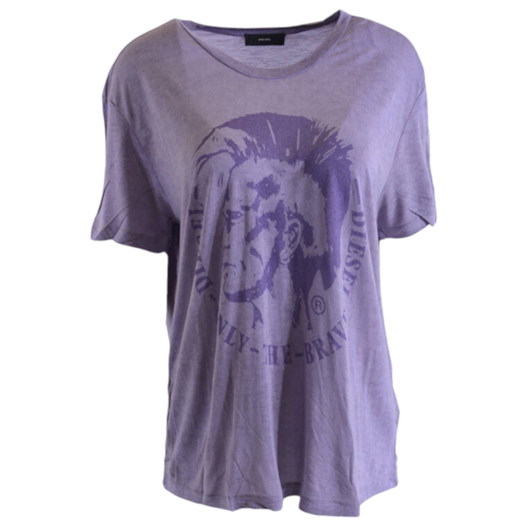 DIESEL T MORIPRINT Womens T Shirts Crew Neck Short Sleeve Classic Loose Fit Tee