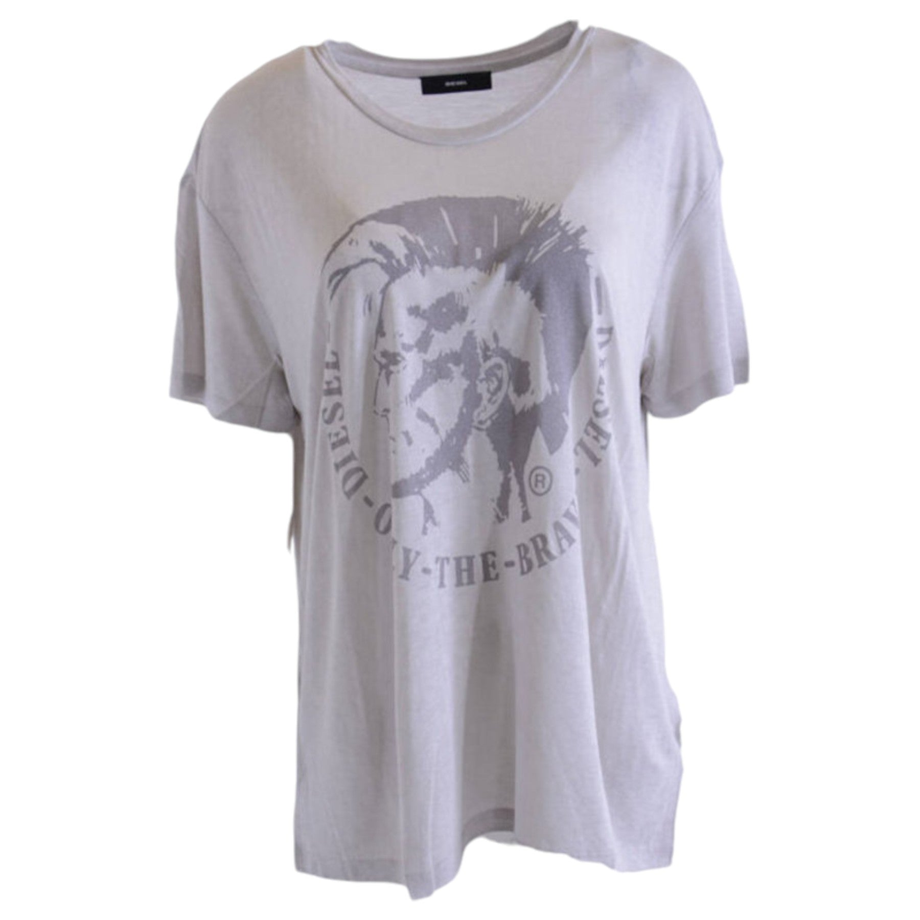 DIESEL T MORIPRINT Womens T Shirts Crew Neck Short Sleeve Classic Loose Fit Tee