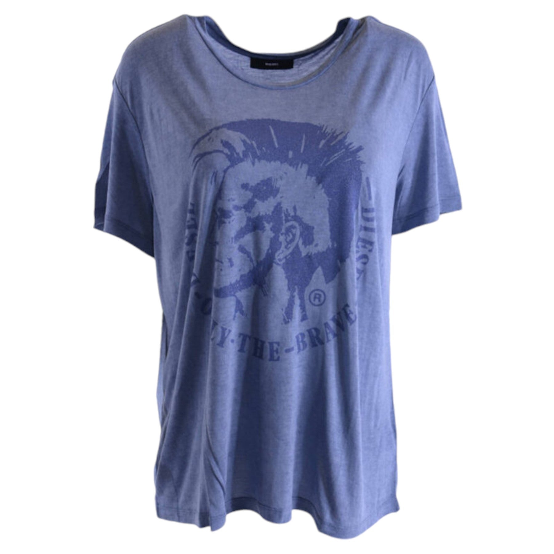 DIESEL T MORIPRINT Womens T Shirts Crew Neck Short Sleeve Classic Loose Fit Tee