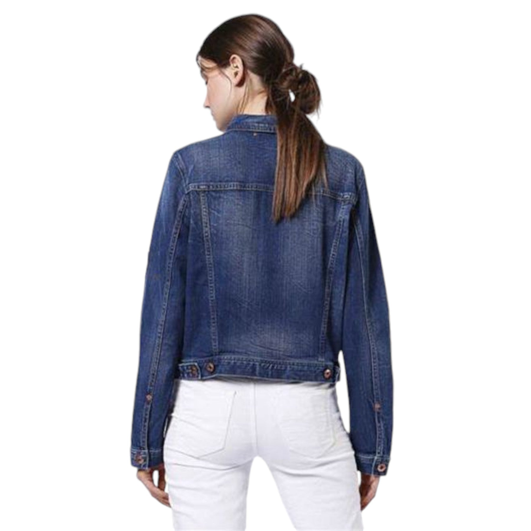 DIESEL DE-JOSEF 084IV Womens Denim Jacket Winter Outwear Button Long Sleeve