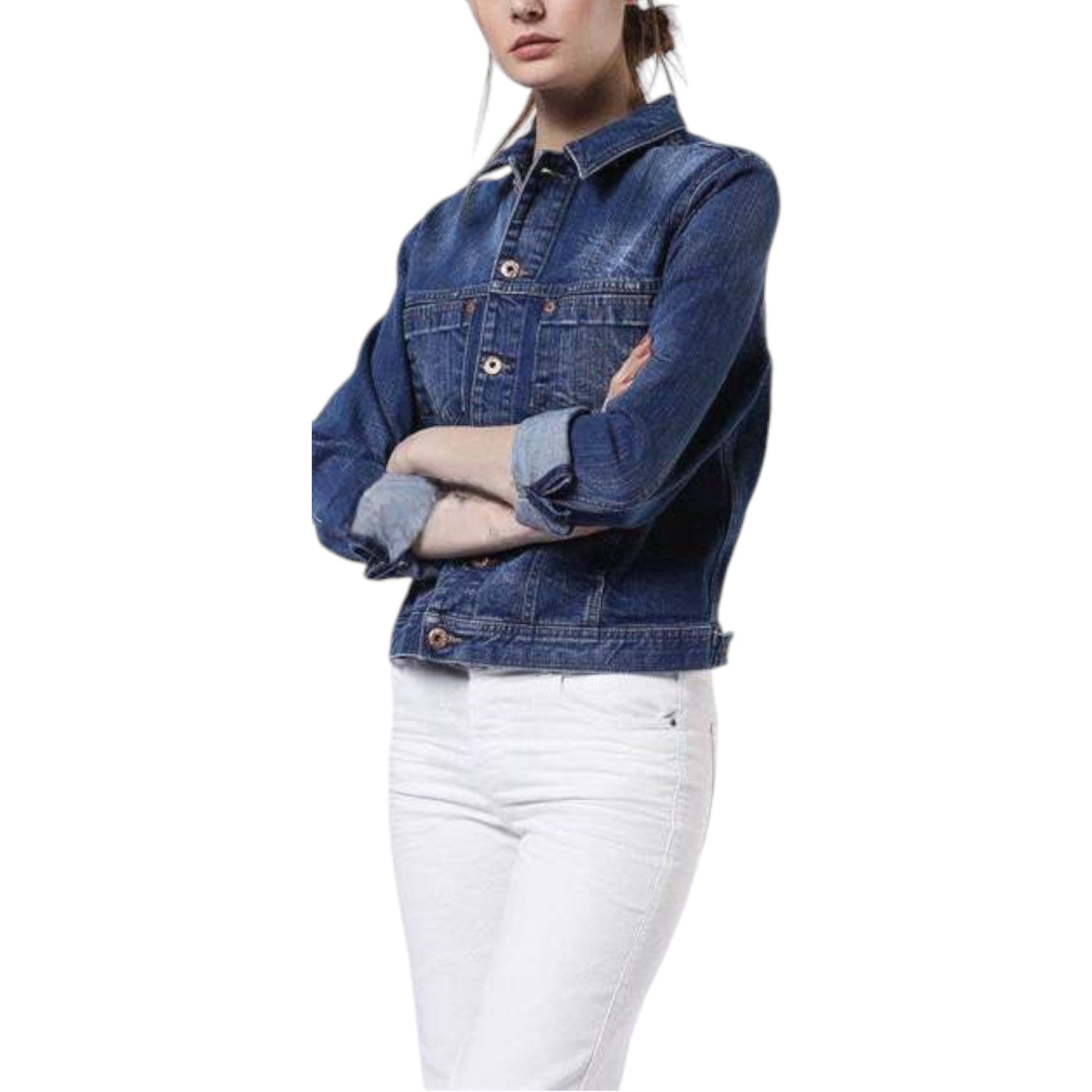 DIESEL DE-JOSEF 084IV Womens Denim Jacket Winter Outwear Button Long Sleeve