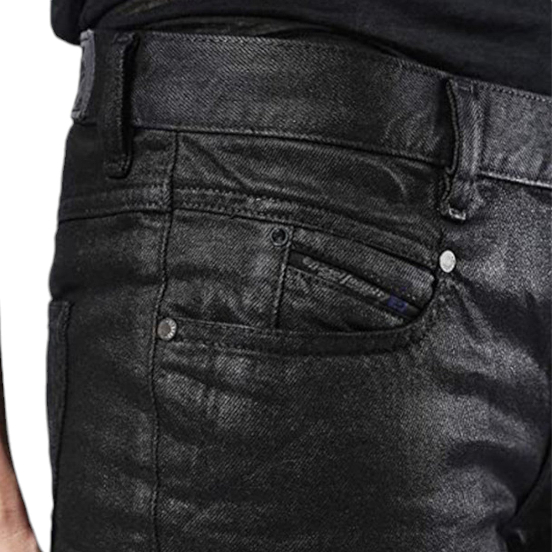 DIESEL BELTHY 0856E Womens Jeans Denim Regular Slim Black Pants Limited Edition