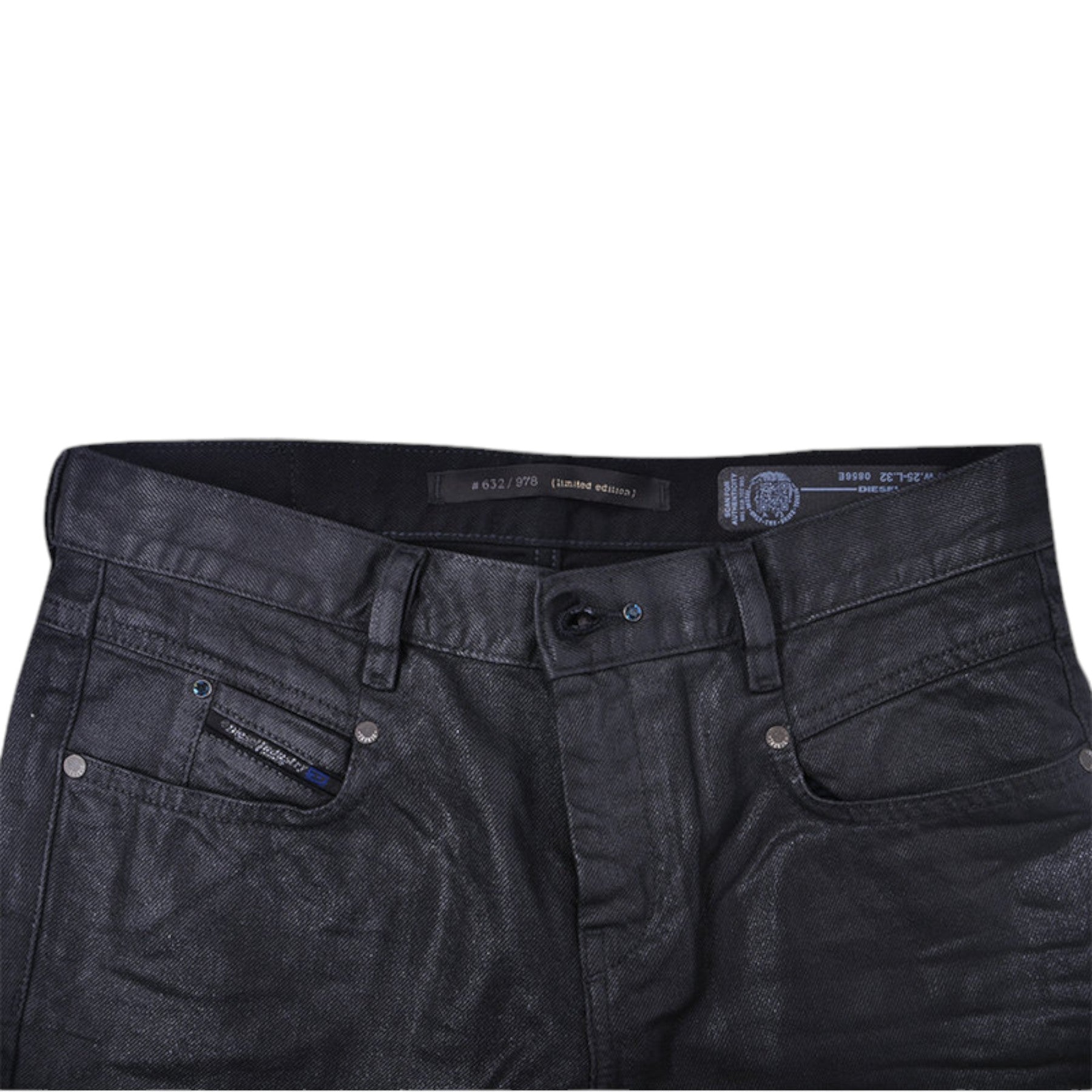 DIESEL BELTHY 0856E Womens Jeans Denim Regular Slim Black Pants Limited Edition