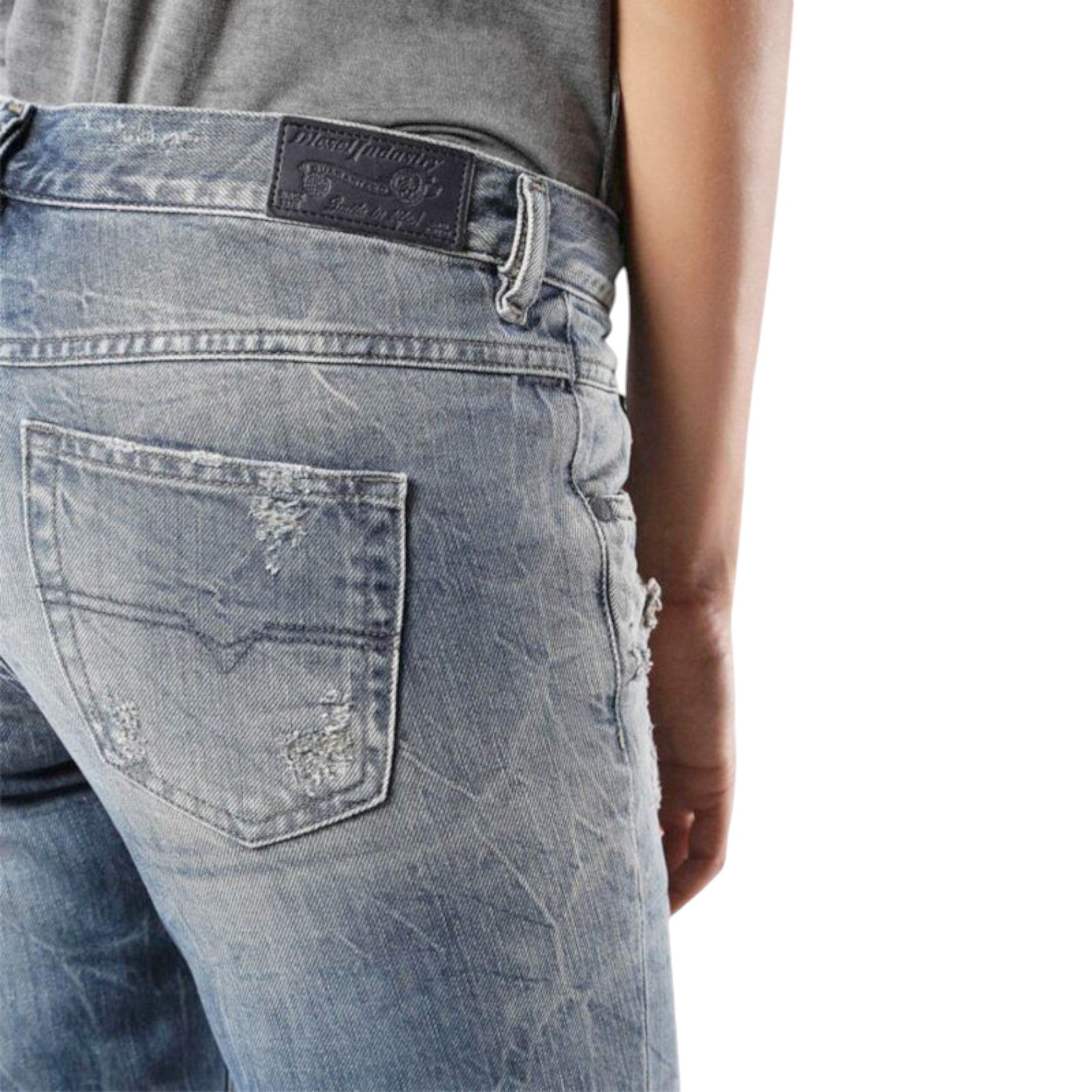 DIESEL BELTHY 0856C Womens Denim Jeans Faded Distressed Regular Slim Straight