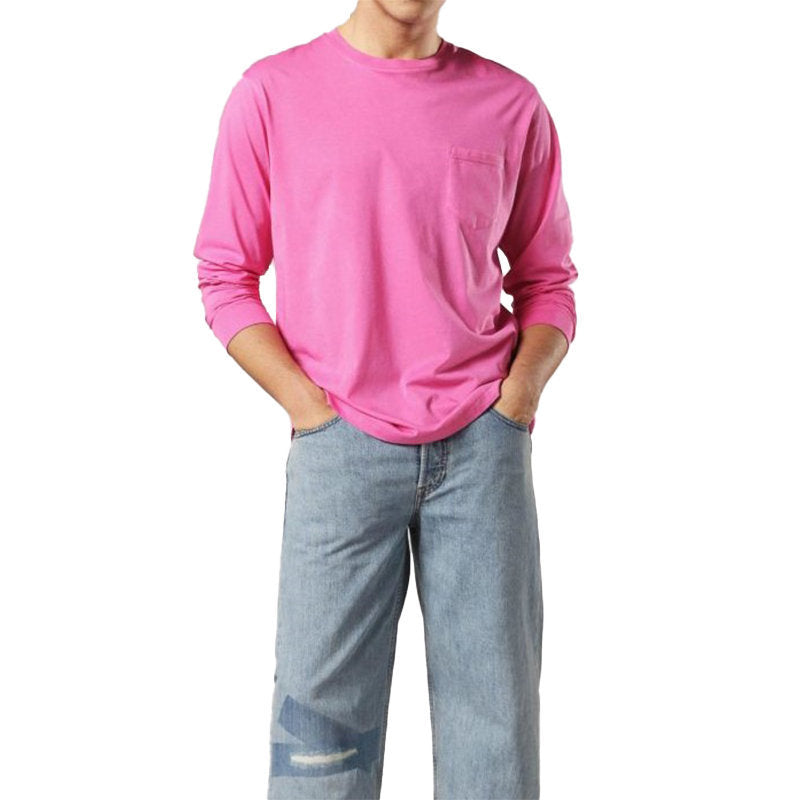 DIESEL T AVON LS Mens T Shirt Long Sleeve Crew Neck Casual Summer Cotton Tees