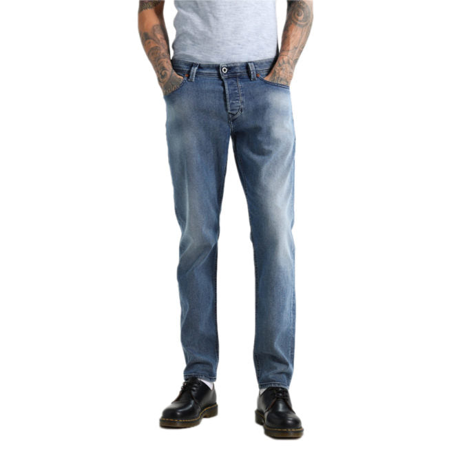 DIESEL LARKEE BEEX 084RB Mens Denim Jeans Lyocell Plain Regular Fit Tapered