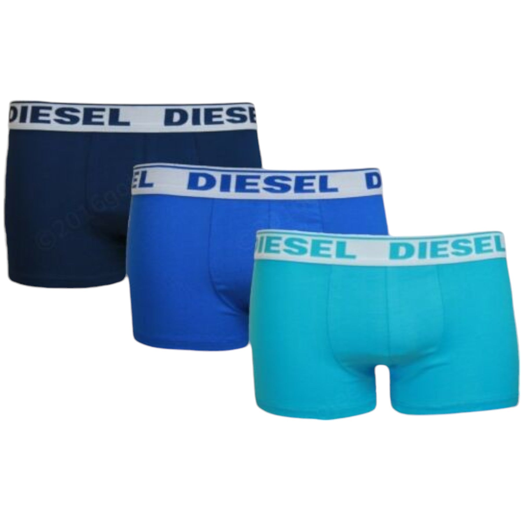 DIESEL Fresh & Bright Mens Boxers Shorts 3X Pack Blue Cotton Underwear S M L XL