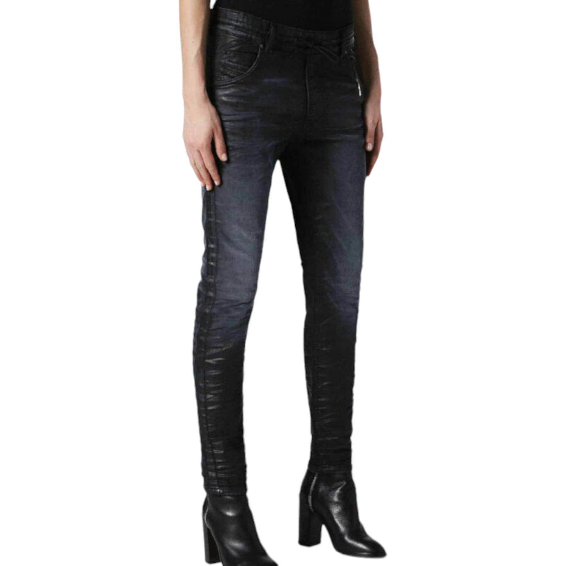 DIESEL KRAILEY NE SB 0683I Womens Denim Jeans Slim Fit Skinny Sweat Jogg Pants