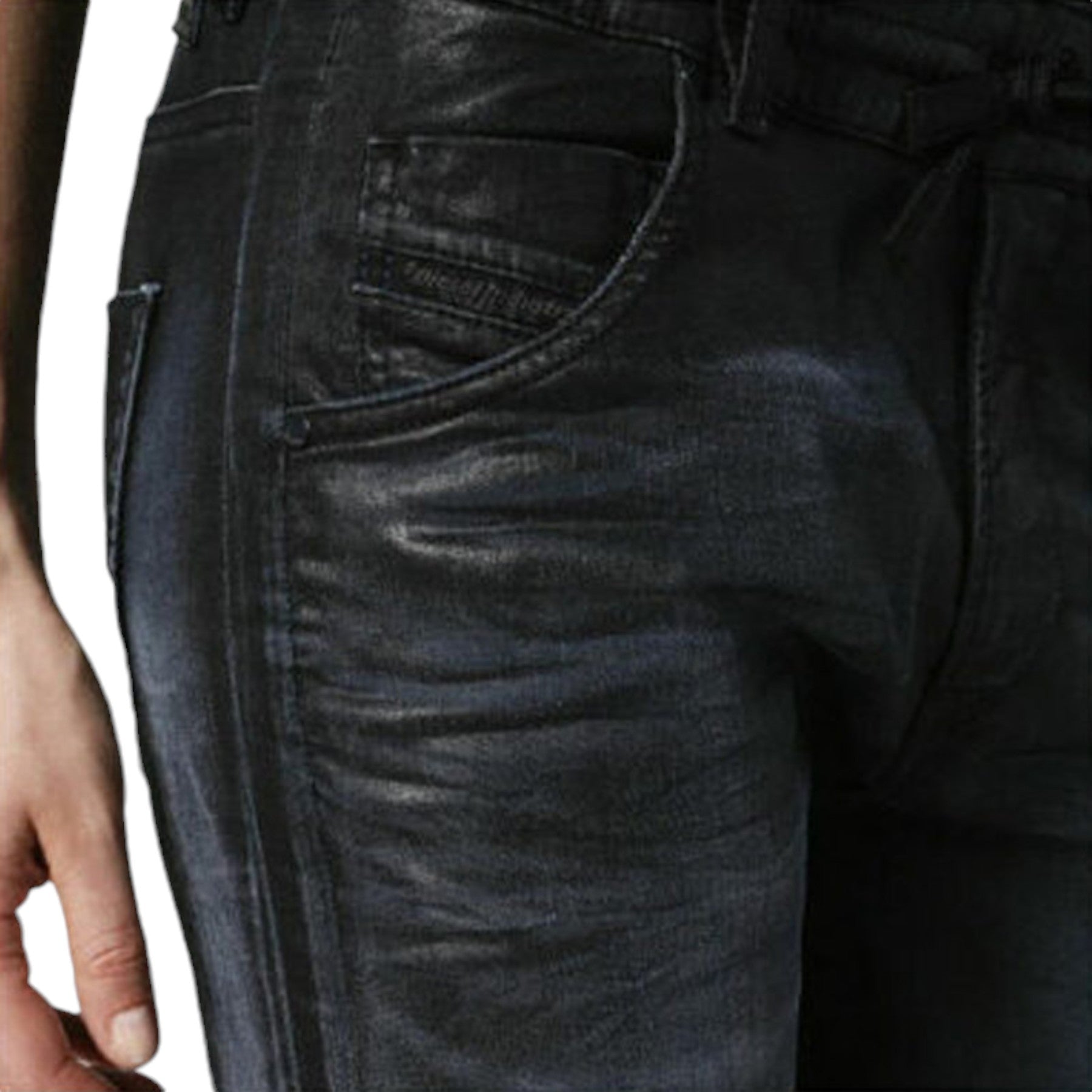 DIESEL KRAILEY NE SB 0683I Womens Denim Jeans Slim Fit Skinny Sweat Jogg Pants